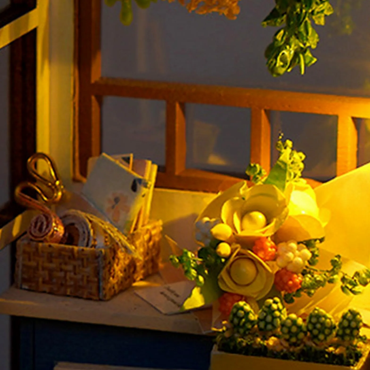 Kit fai da te per una casa in miniatura Giocattolo Di Costruzione Modellino | Kit di casa fai da te per Libreria Soggiorno Abitazione Appartamento Dormitorio Scrivania Decorazione