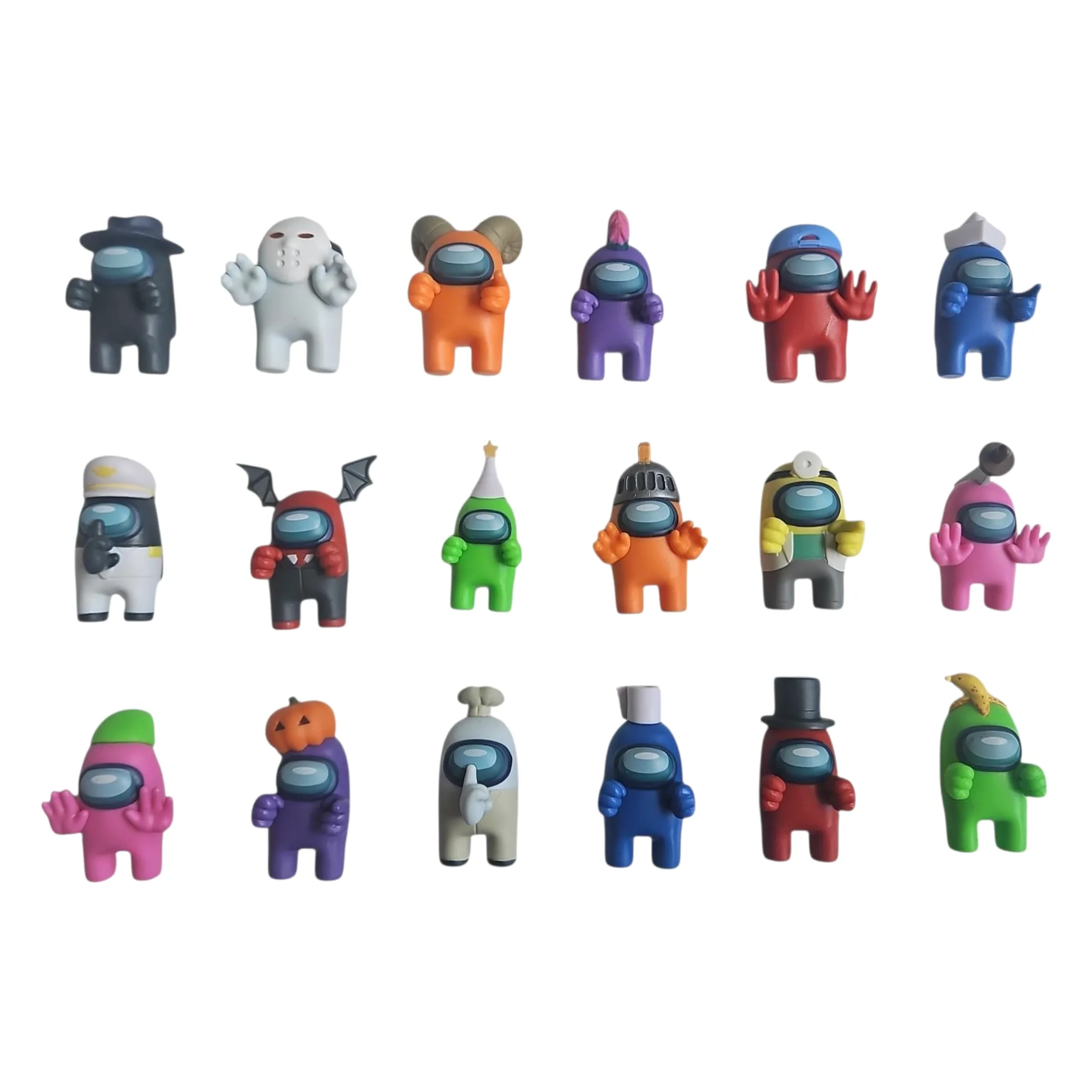 Toikido Action figure Among Us, compatibili con fantastiche creature da 5 cm, 18 pezzi