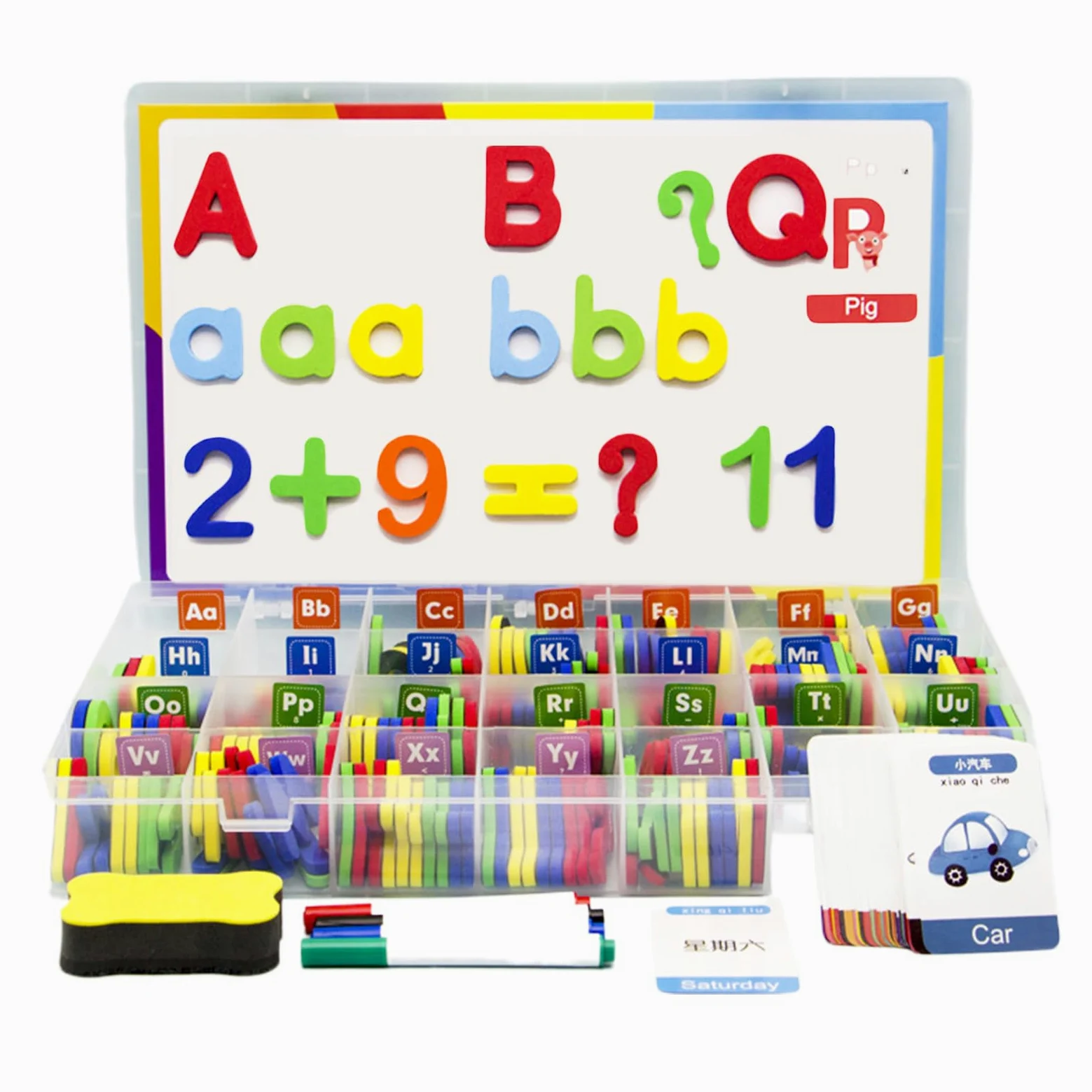 Cifre magnetiche - Lettere Colorate, Cartelle Educative, Giocattoli per | l'asilo, Calcolatrice di ortografia interattiva, per bambini e bambini, per l'asilo, aula di matematica, riconoscimento