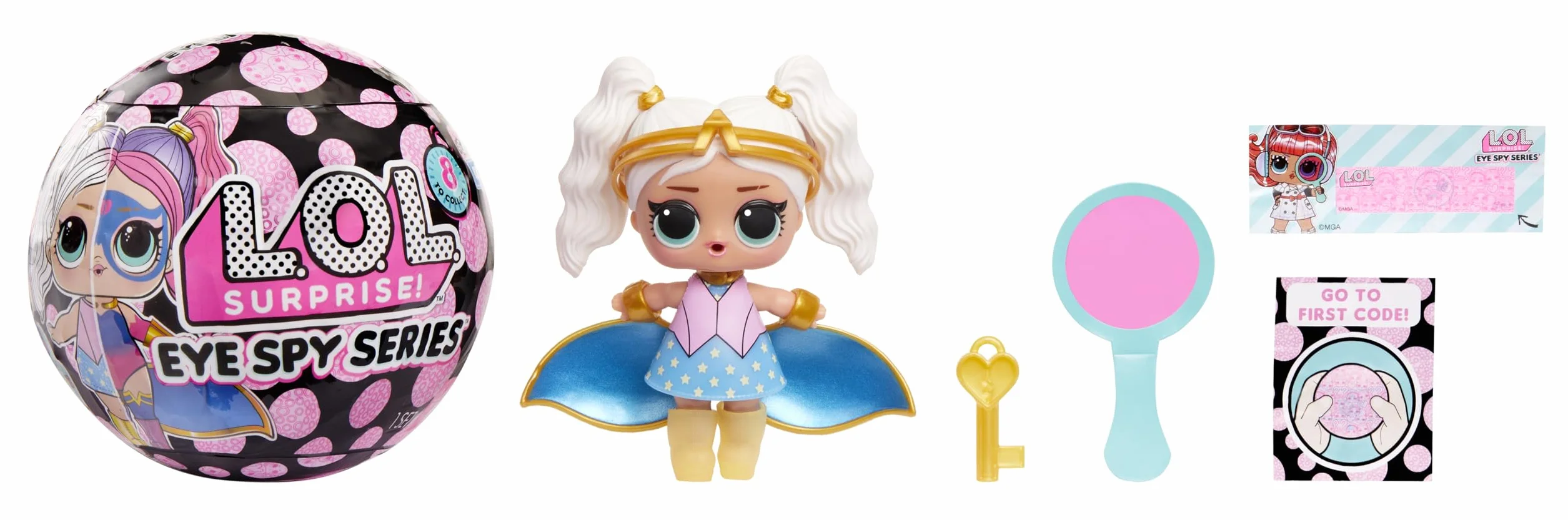 L.O.L. Surprise! Eye Spy Series Tots: Include 1 Bambola, Confezione Cieca, Cambio Colore, Sorprese da Svelare, Abiti e Accessori. Colleziona Tutte le 8 Bambole