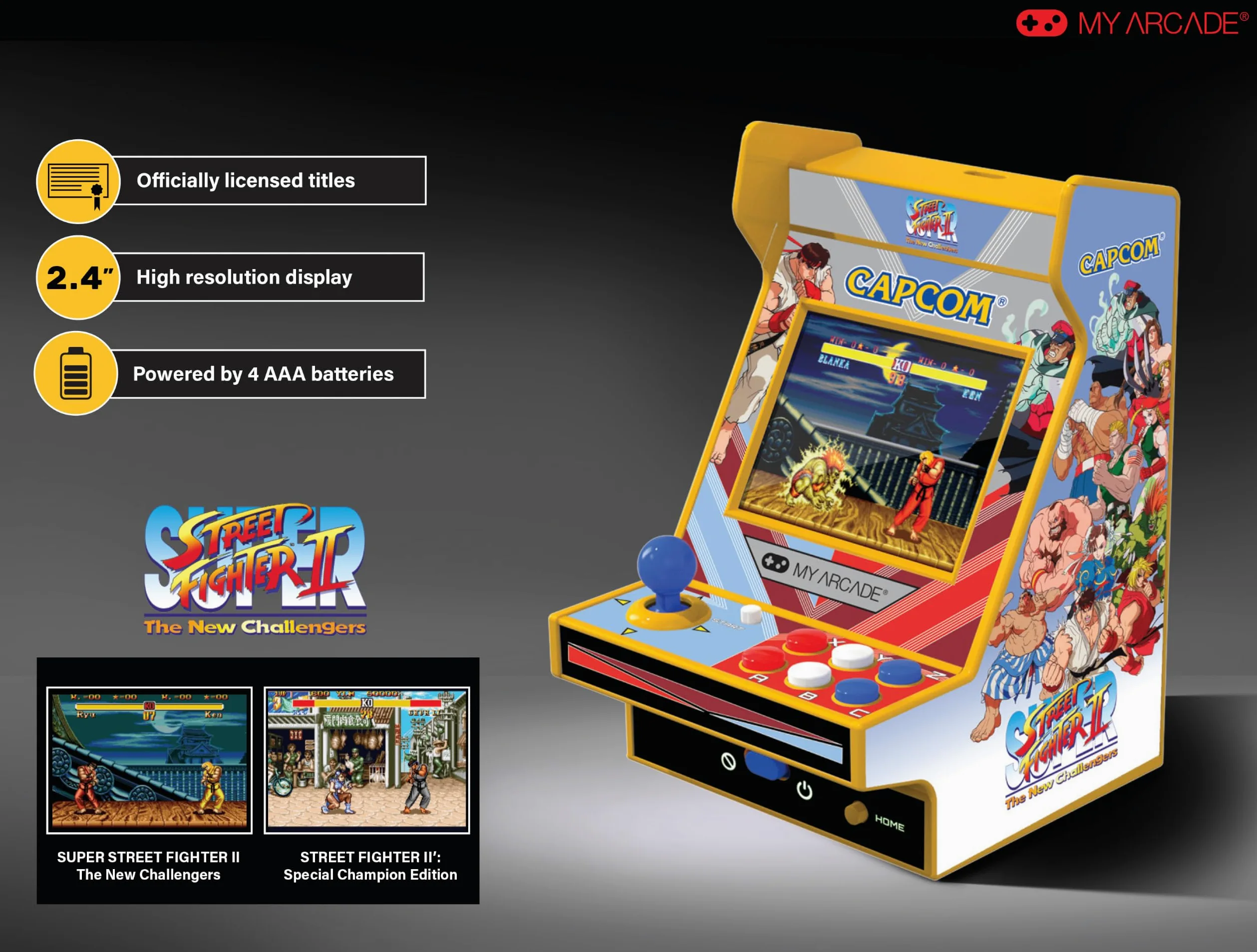 My Arcade Nano Player Street Fighter Ii 4.5´´ Retro Console One Size
