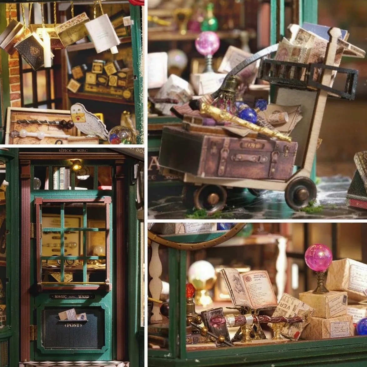 Magic Shop, kit fai da te in miniatura per casa delle bambole fai da te, ornamento creativo, casa delle bambole con luce LED, regalo magico per casa