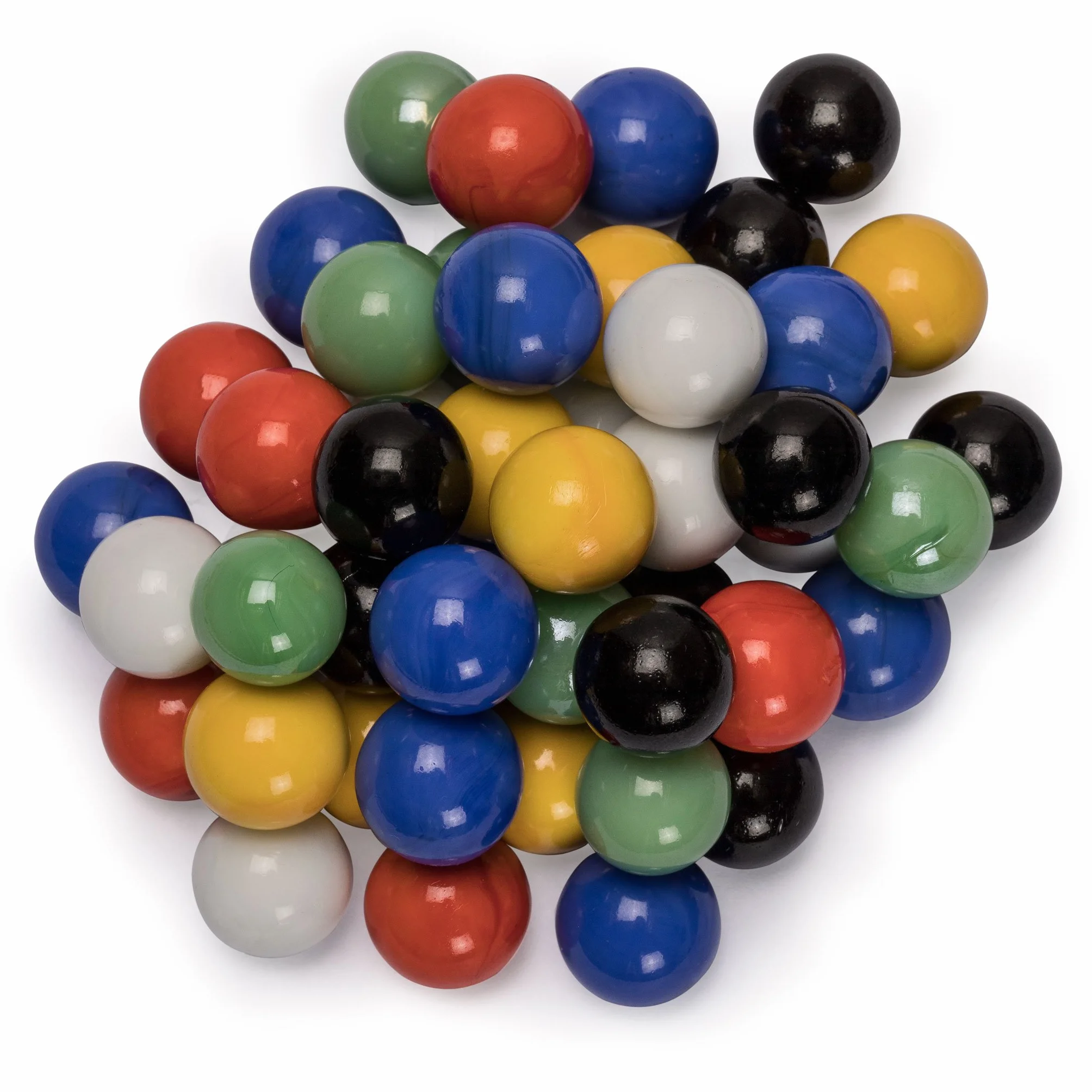 Yellow Mountain Imports Set da 60 biglie per Dama Cinese – Ø 16 mm – Colori pieni