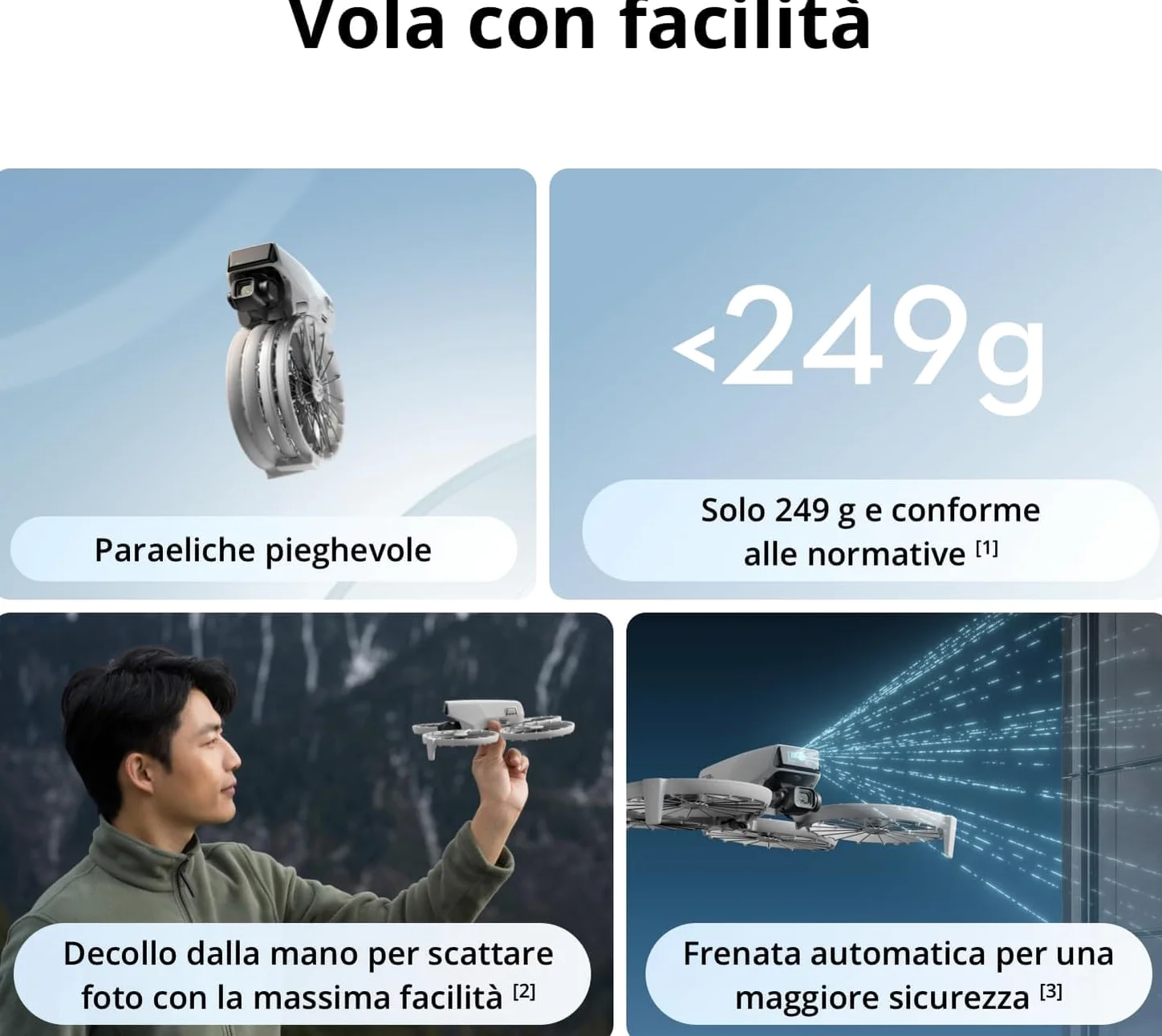 DJI Flip (RC-N3), drone con fotocamera UHD 4K per adulti, < 249 g | Gimbal 3 assi, trasmissione video da 13 km, decollo dalla mano, ritorno auto, 1 batteria, autonomia 31 min, volo intelligente