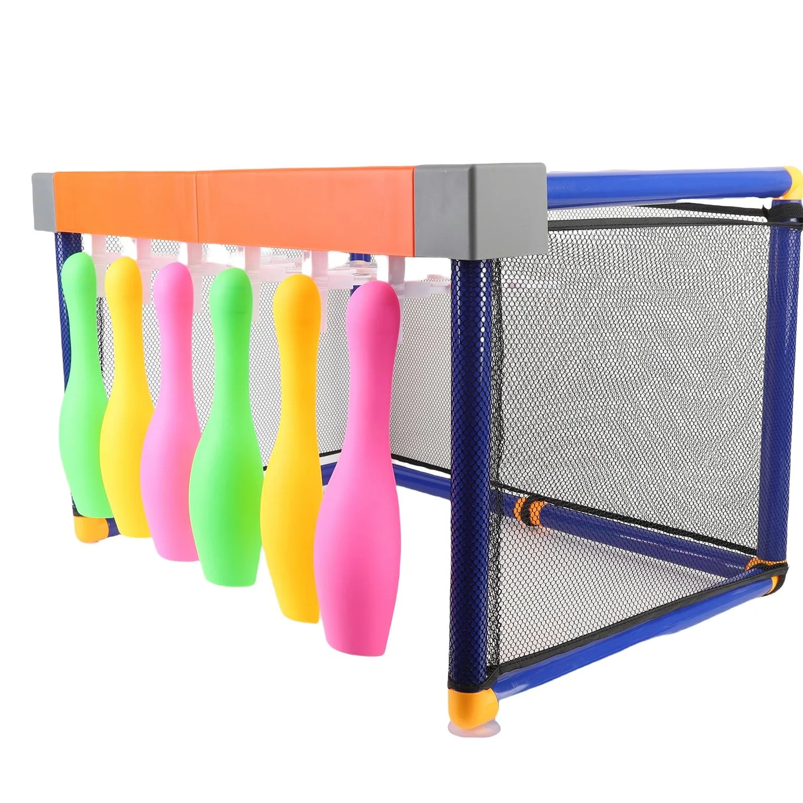 Brrnoo Set Bowling e Calcio 2 in 1 per Bambini, 6 Birilli e 2 Birilli
