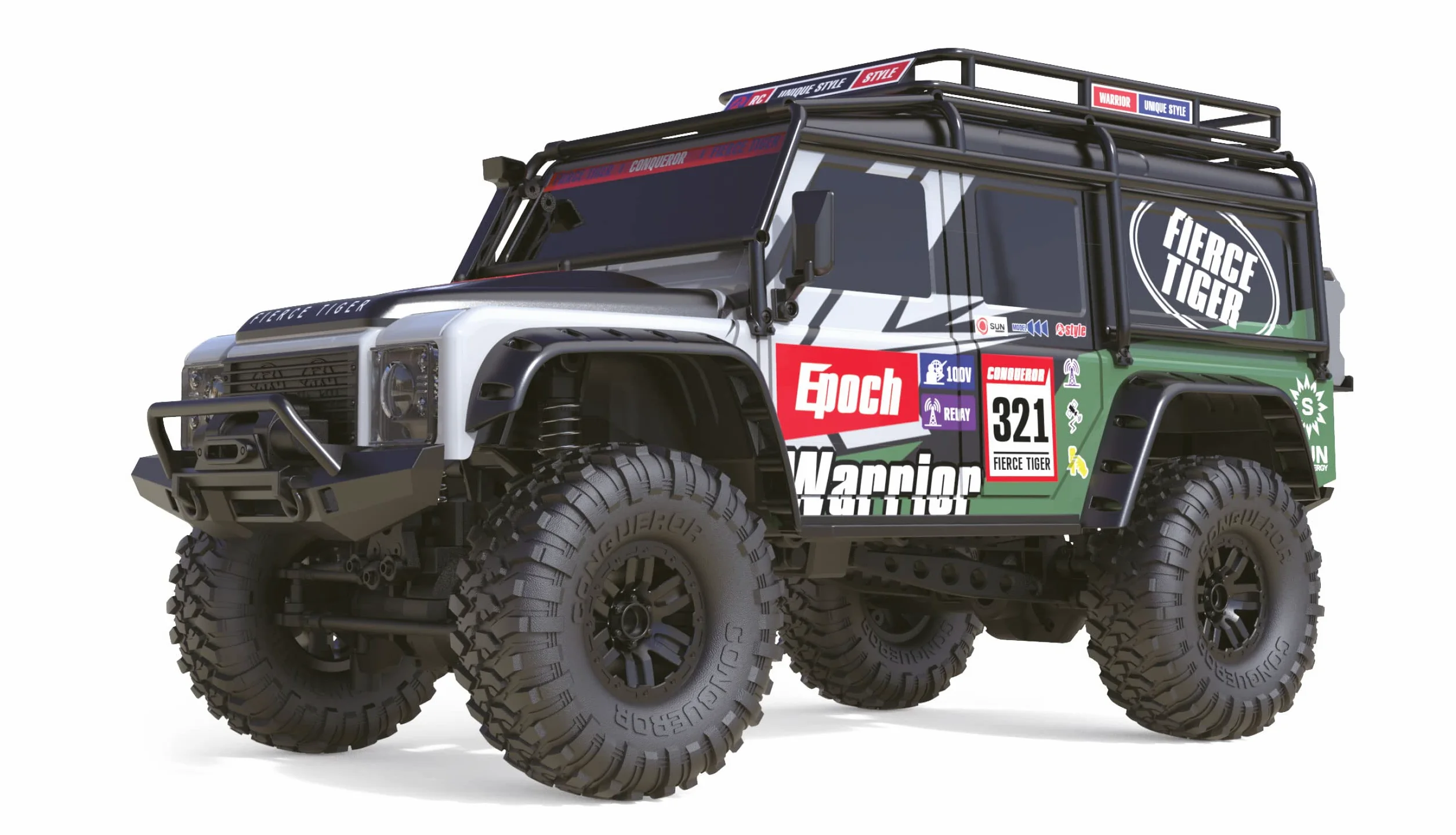 Amewi Dirt Climbing Fierce Tiger SUV Crawler 4WD 1:10 RTR nero, incl. telecomando, batteria, cavo di ricarica