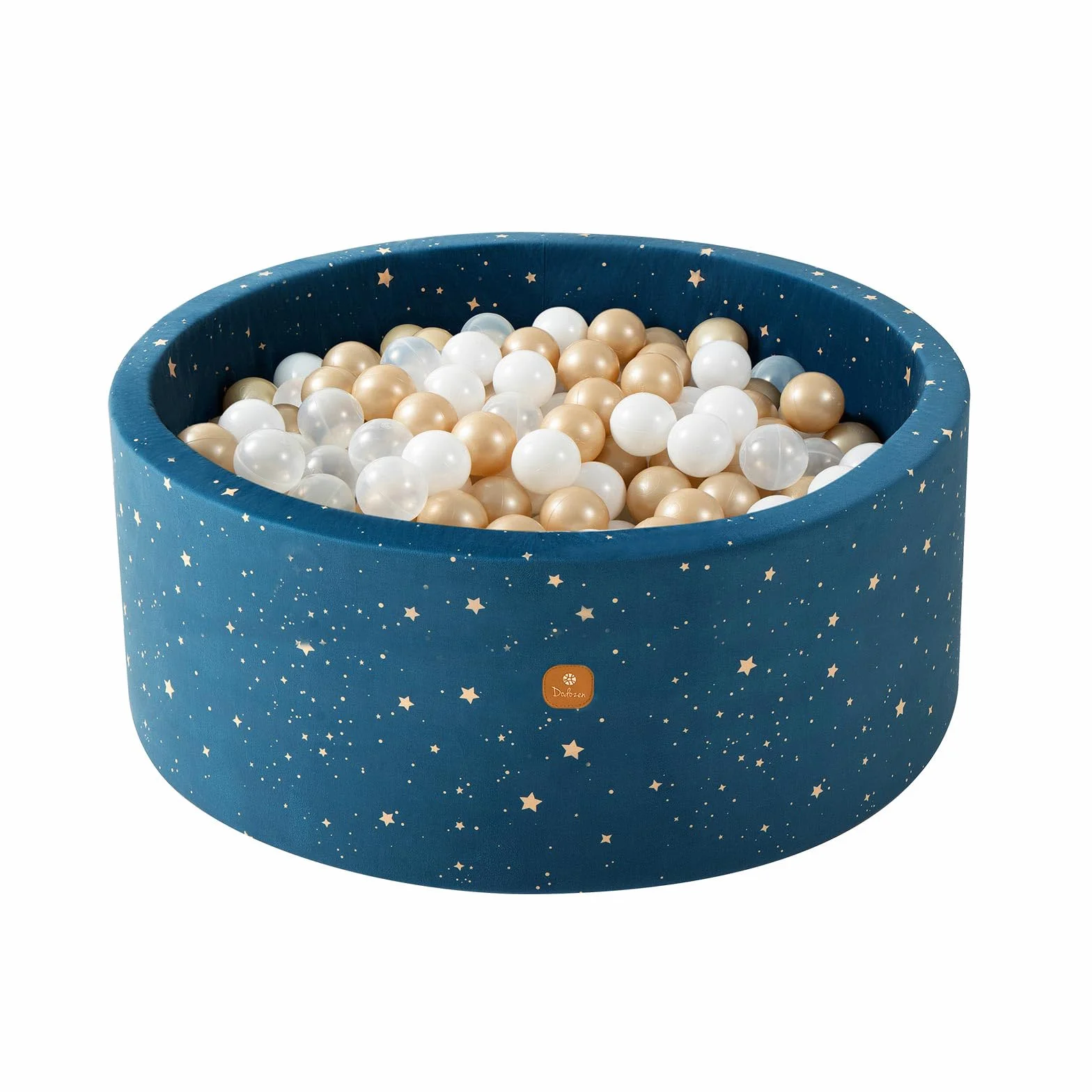 Piscina di Palline in Velluto 100x40cm Grande Formato con 200 Palline per Bambini - Area Gioco Morbida, Rivestimento Lavabile - Cielo Notturno