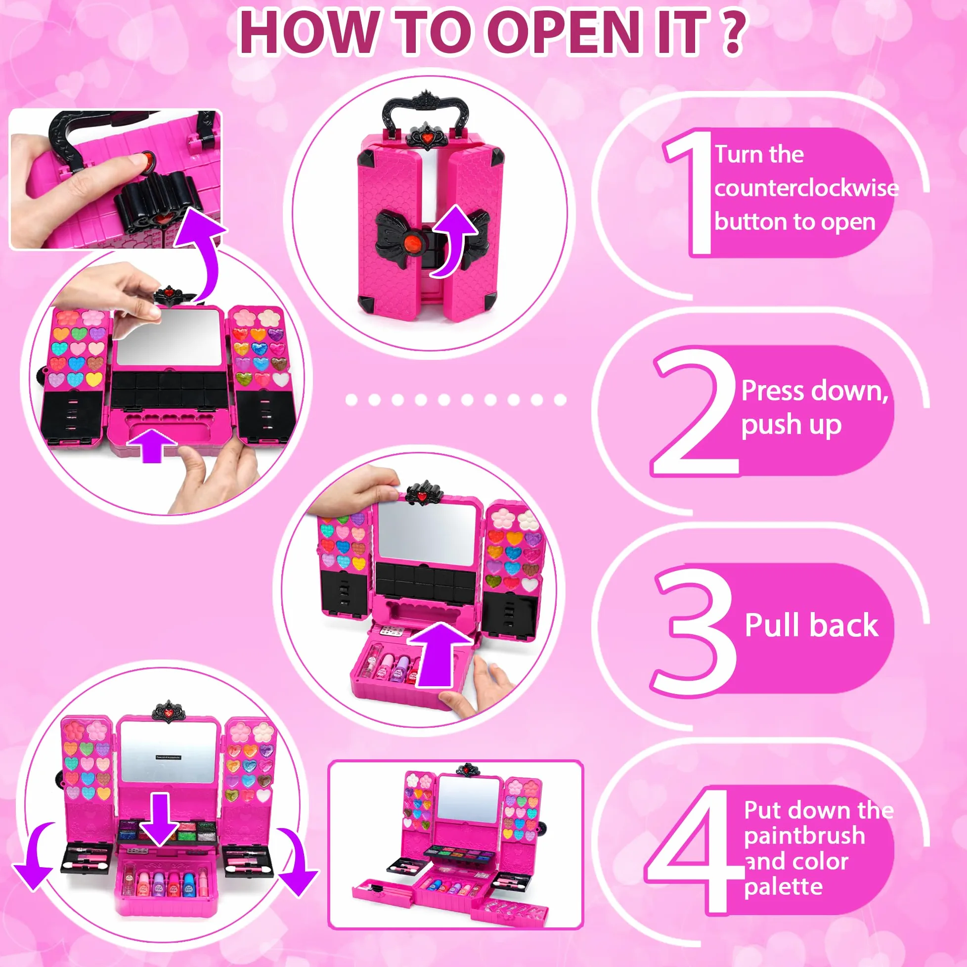 Set per il trucco per bambini, set di stencil e accessori, lavabile, ideale per carnevale, Halloween e compleanni dei bambini