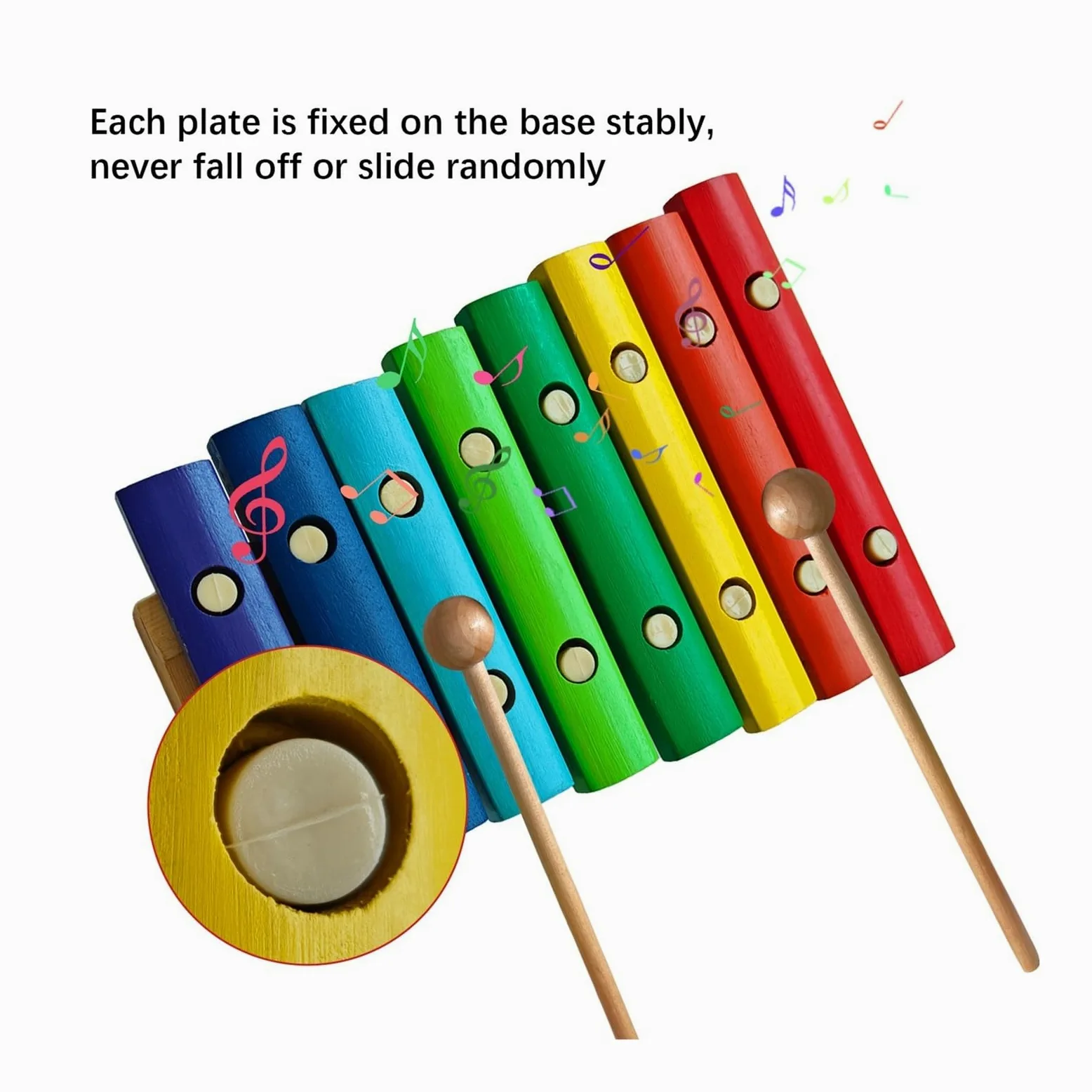 8 Notes Wooden Xylophone | Strumento musicale con mazze