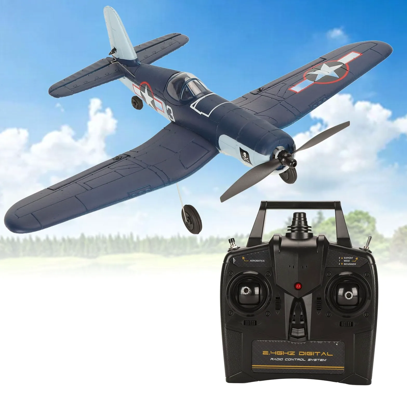 Aereo radiocomandato professionale 2.4GHz pronto al volo con batteria da 400mAh, tecnologia anti-interferenza, facile da controllare, materiale EPP resistente, ideale per p