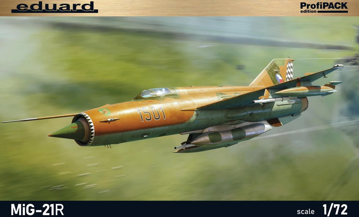 Edualdo 1/72 Profi Pack Repubblica Ceca MiG-21R Letto Pesce Plastica Modello EDU70147 (Aircraft)