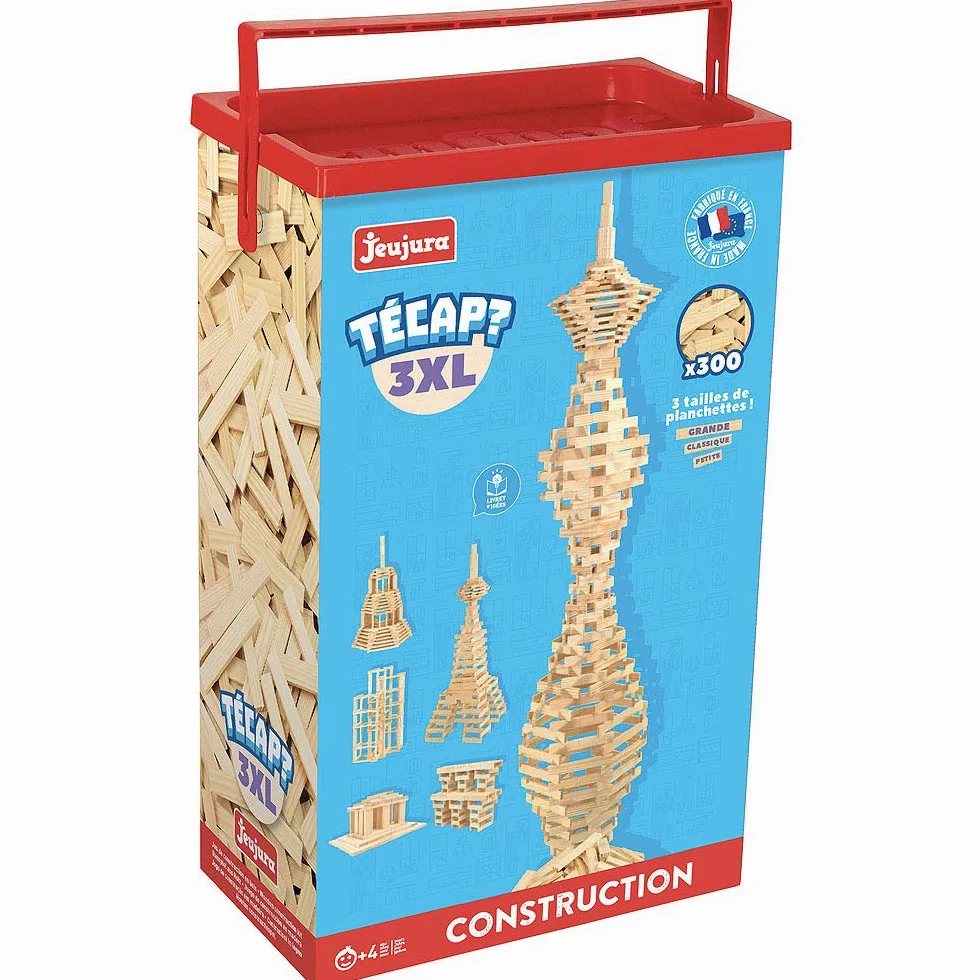 Jeujura – Tecap Color – 300 Teile – Konstruktionsspielzeug – Bauklötze – für unzählige Bauprojekte – der Fantasie freien Lauf lassen – Motorik – Kreativität – 8313