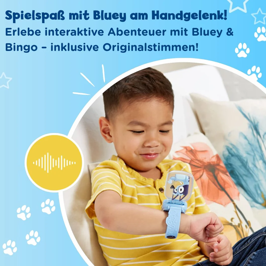 Vtech- Bluey-Orologio educativo, Multicolore, 80-554504