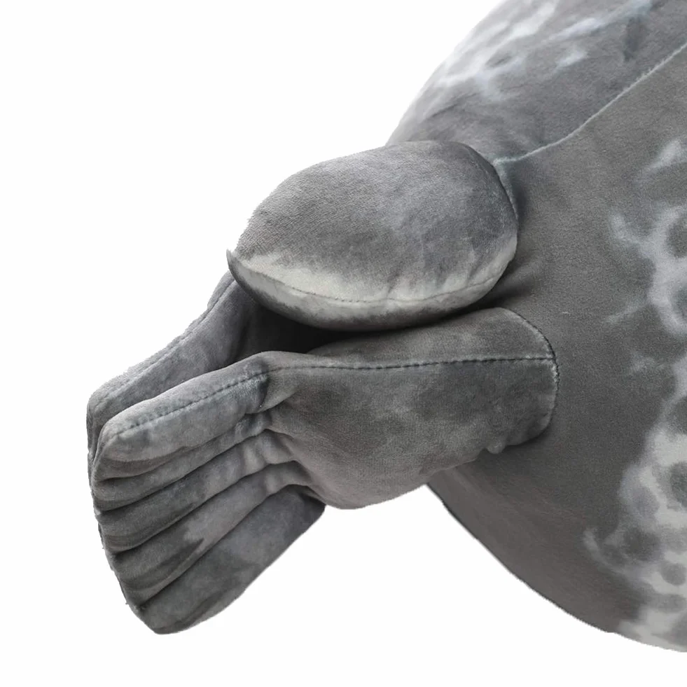 Aideal Foca Morbido Peluche Cuscino Sigillo Giocattolo del cuscino della peluche Peluche Animali Giocattolo Regalo per Bambini e Adulti (Grigio, 60cm/ 23,6 Pollici)