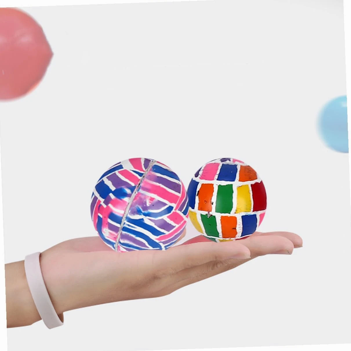 Totority Palla Rimbalzante in Gomma Morbida Giocattolo Divertente per Bambini Stili Multipli 100 Stili Multipli per Feste di Compleanno e Giochi All'aperto