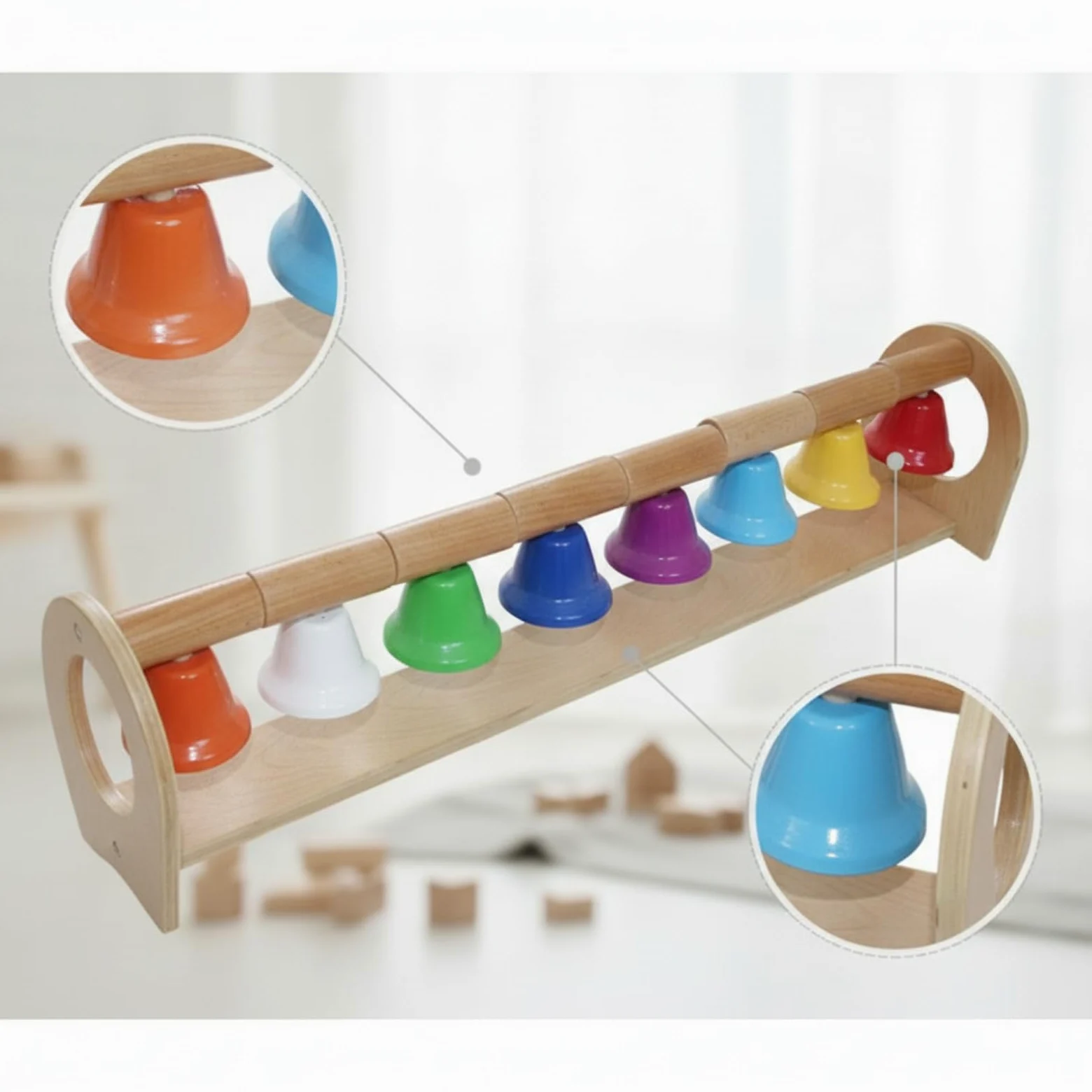 Harilla Giocattolo Musicale Bambini Xilofono Percussioni Legno Metallofono Strumento Educativo per Coordinazione Occhio Mano E Pratica Del Battito Base Stabile Adatto a Asilo Aula Casa