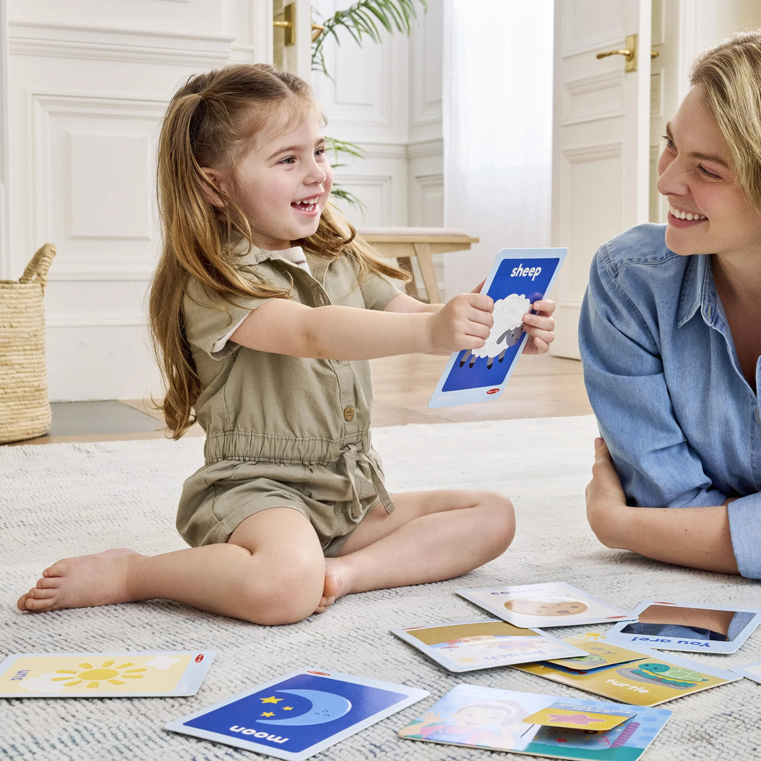 Melissa & Doug® Ms. Rachel™ First Words - Flashcard sensoriali, giocattolo educativo per bambini e bambine