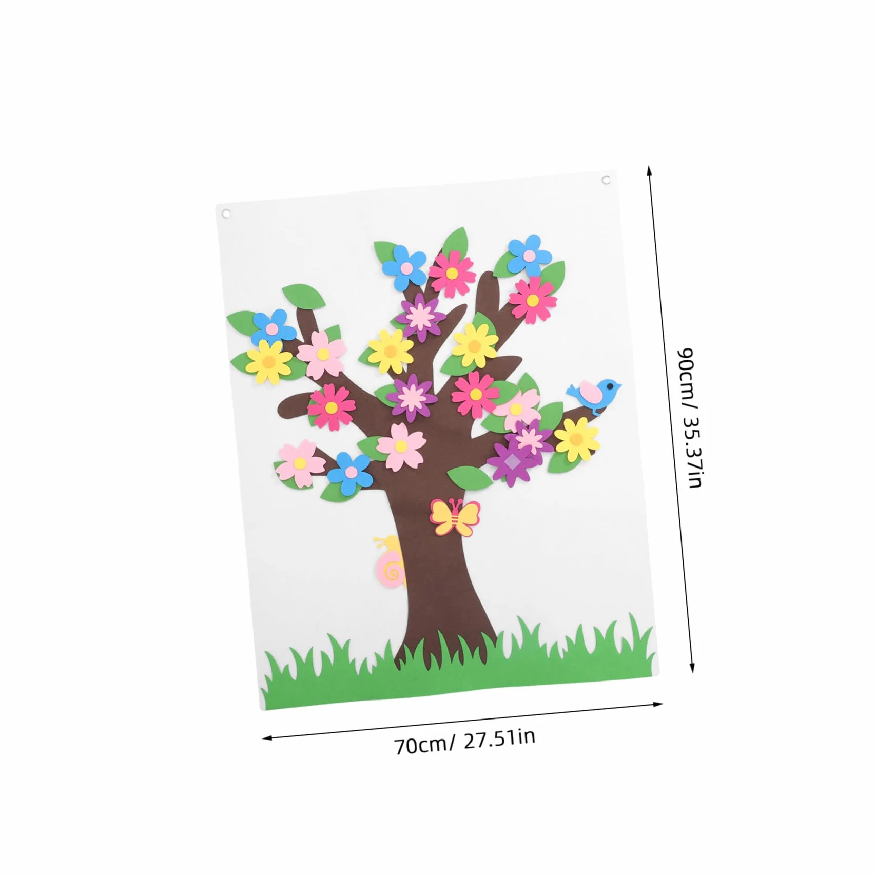 Hemobllo Set Pannolenci per Bambini Albero e Fiore, Lavagna DIY per attività Educative Senza Schermo, Decorazione Murale per Scuola Materna e Cameretta