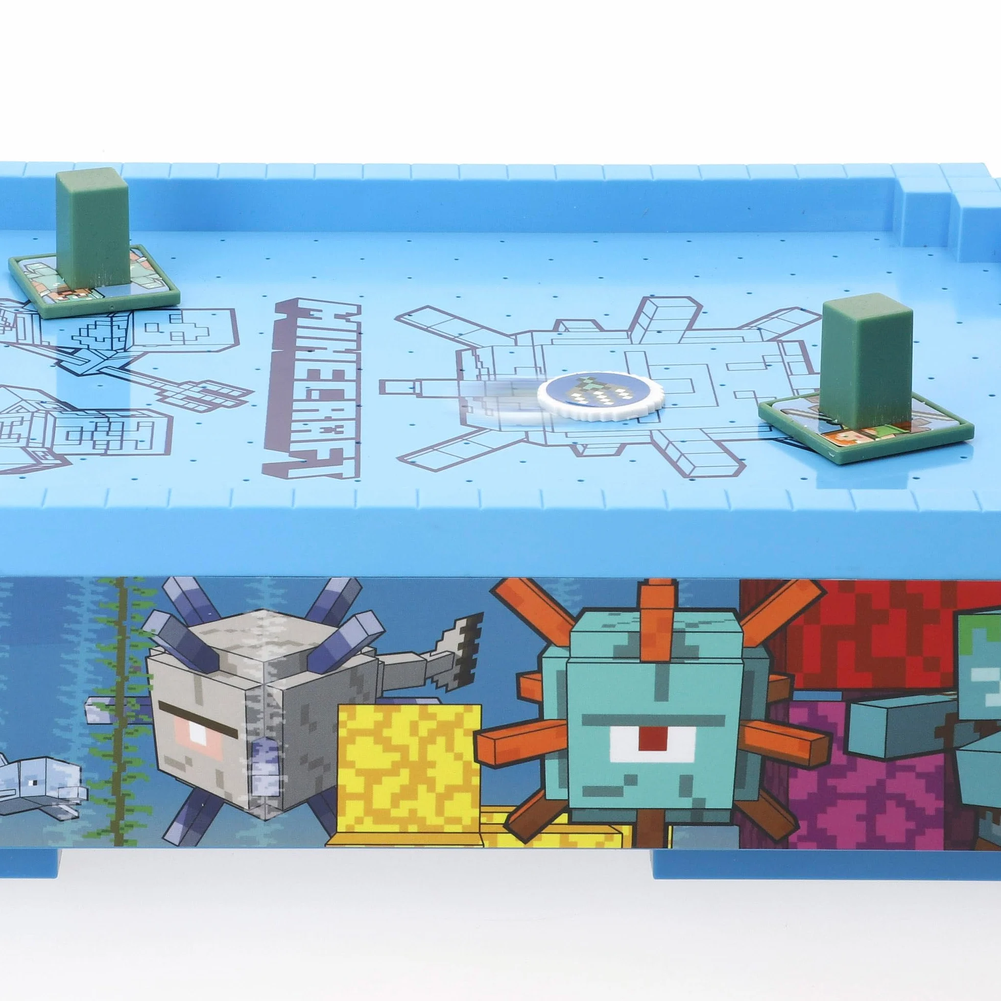 COLORBABY Minecraft Mini Air Hockey Tavolo elettronico, Underwater, Superficie Aria, Segnalibro, Design Premium, Licenza ufficiale, Giochi elettronici, Giochi collezione, Bambini, Adulti (77719)