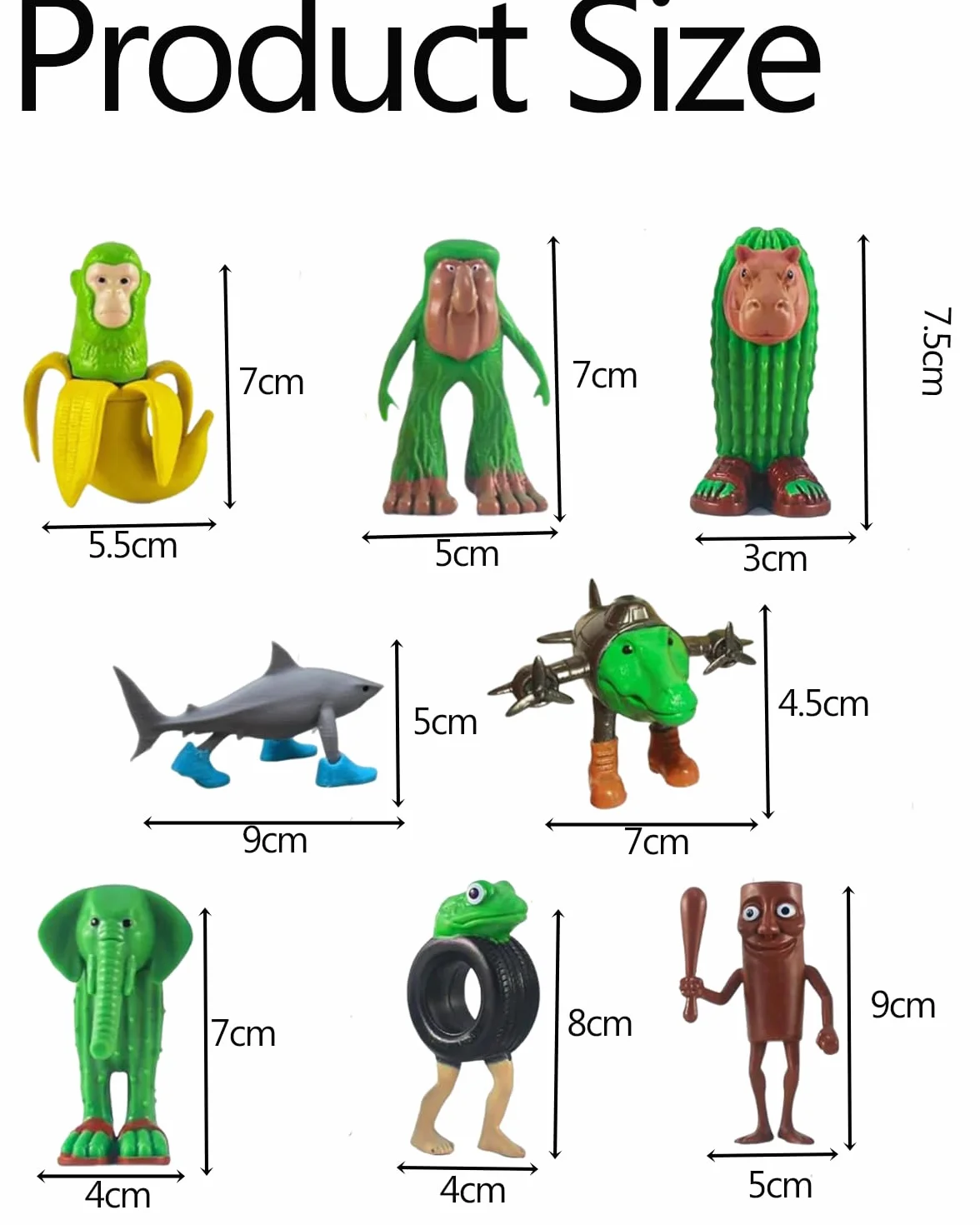 8 personaggi rosso cervello, divertenti personaggi da collezione italiani, per bambini e adulti, Tralalero Tralalala, decorazione perfetta per gli appassionati di gioco dai 6 anni in su