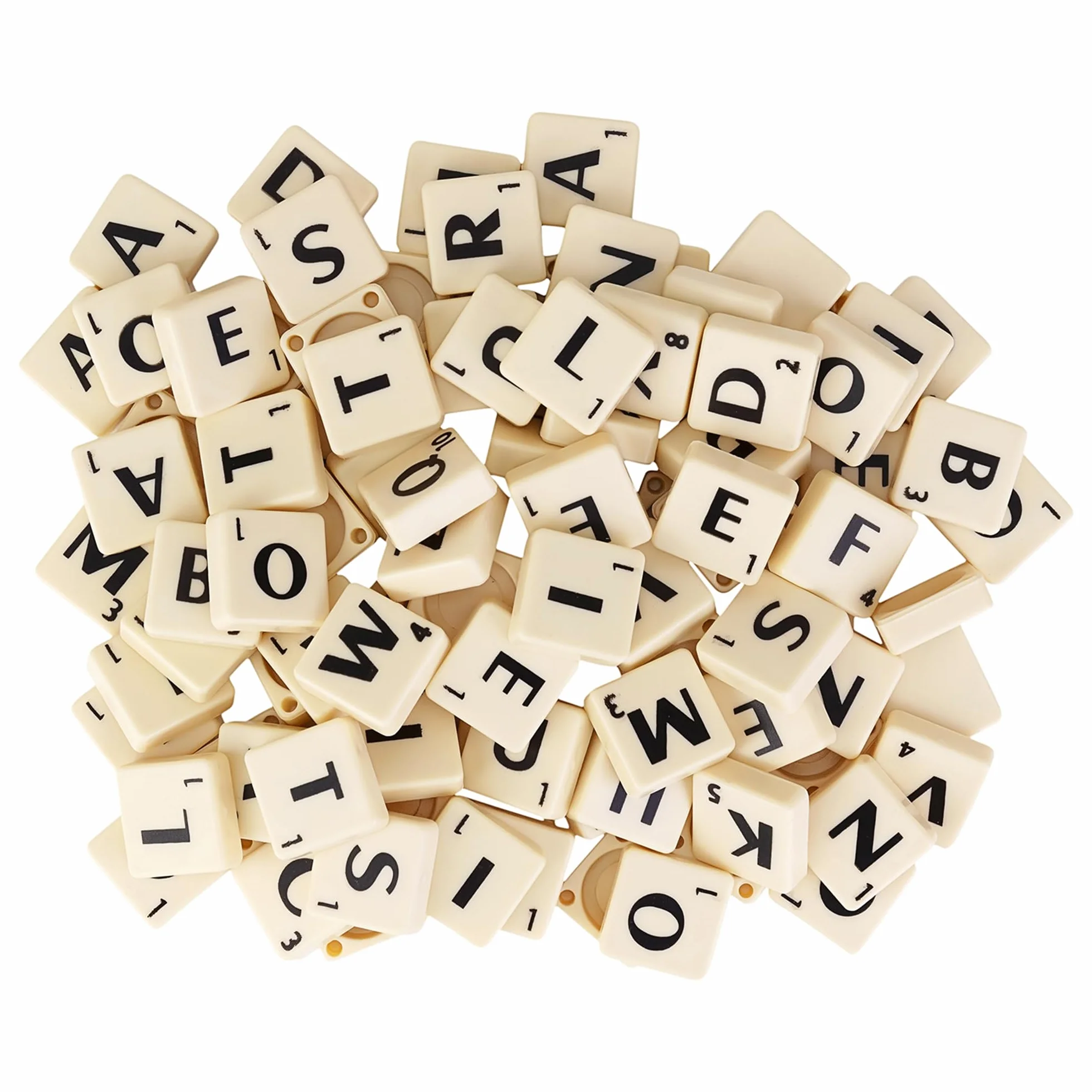 WedDecor 200pcs Plastica Alfabeto Lettera Piastrelle per Lavori Creativi, Completo a-Z E Numero Stampato Arte Cornici, Scrapbook, Fai da Te Project, Spelling, Casa Décor,