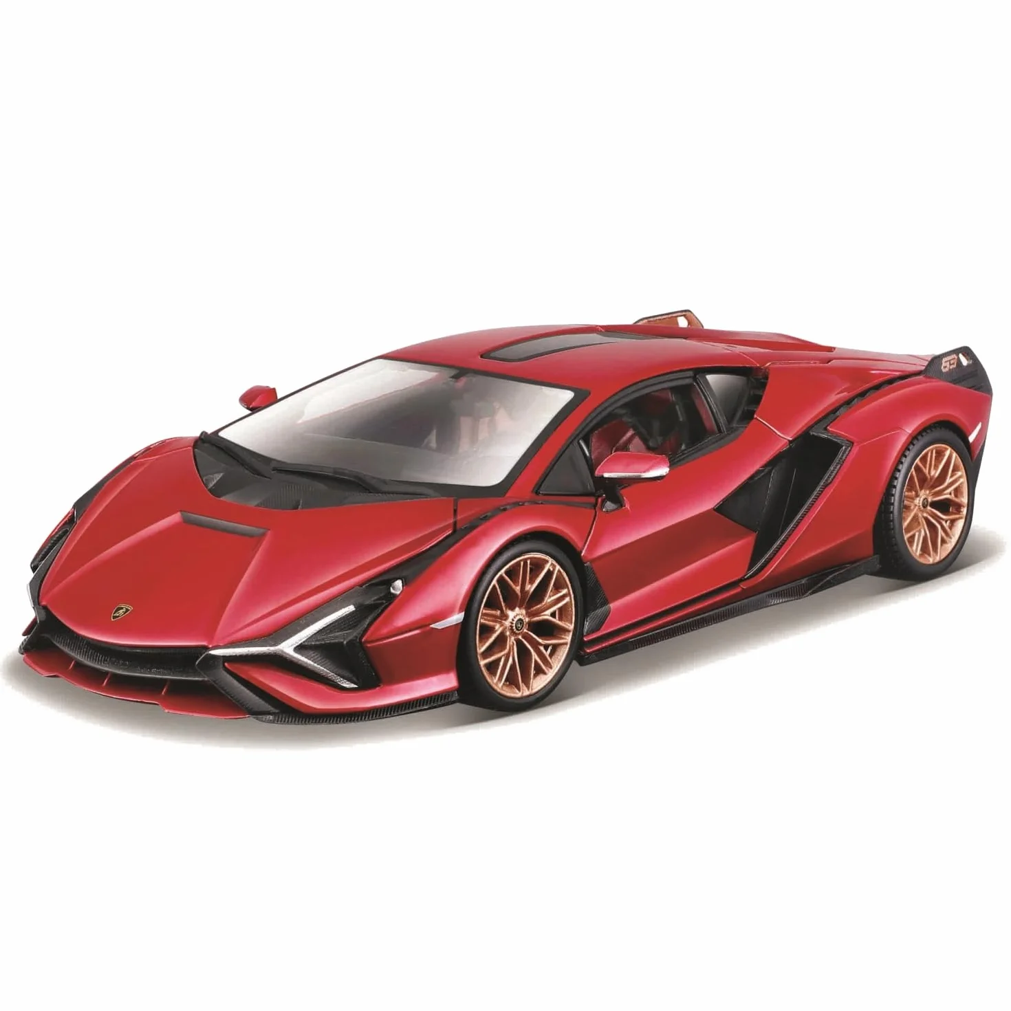Bburago B18-21099R 1:24 Lamborghini SIAN FKP 37 Rosso, Disegni e Colori Assortiti
