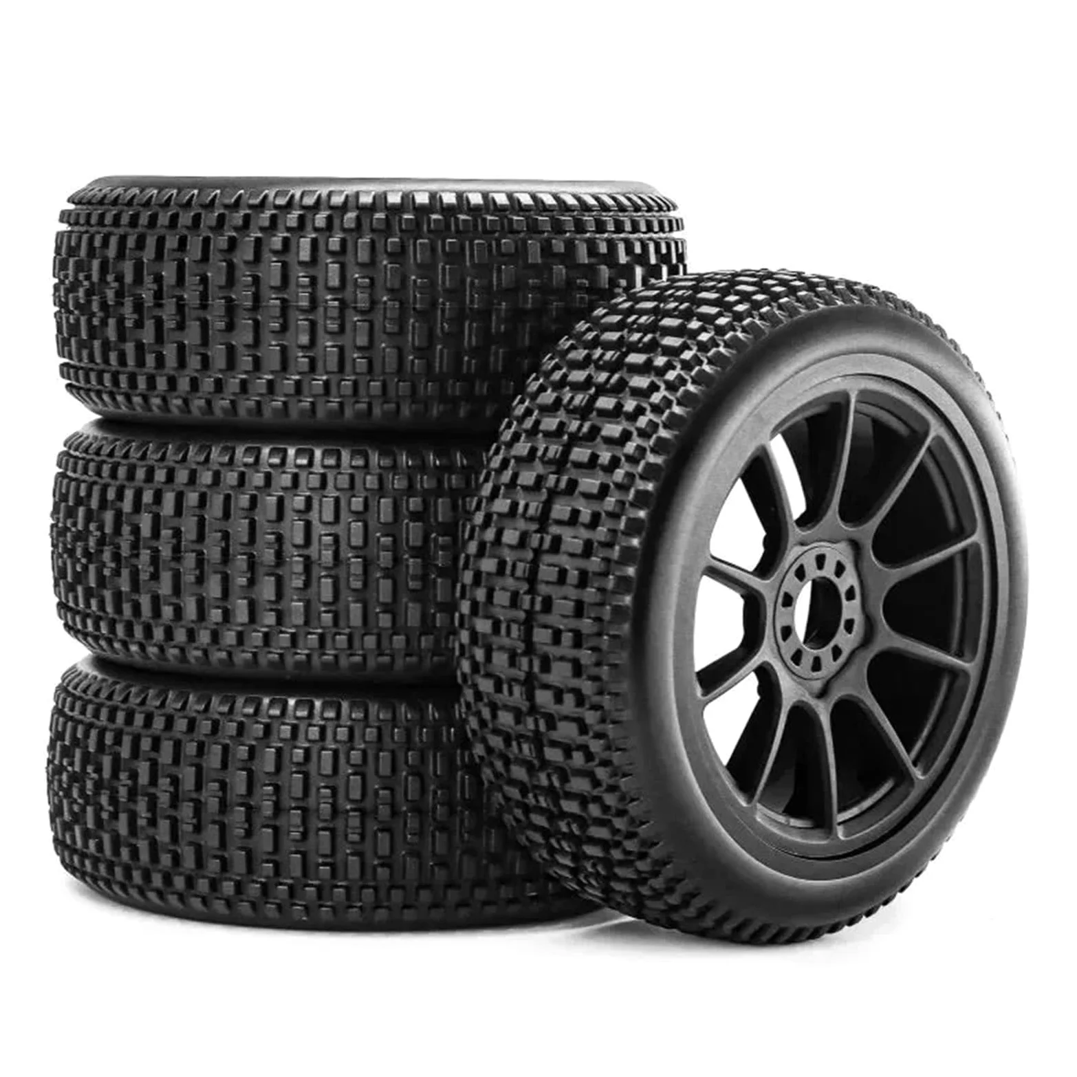 Per Arrma Per Typhon Per Talion Per Redcat Per Team Per Losi Per Kyosho Per Hpi Per Hsp 1/8 Rc Auto 4 Pezzi 117mm Pneumatici Ruota 17mm Hex Ricambi Modellini RC