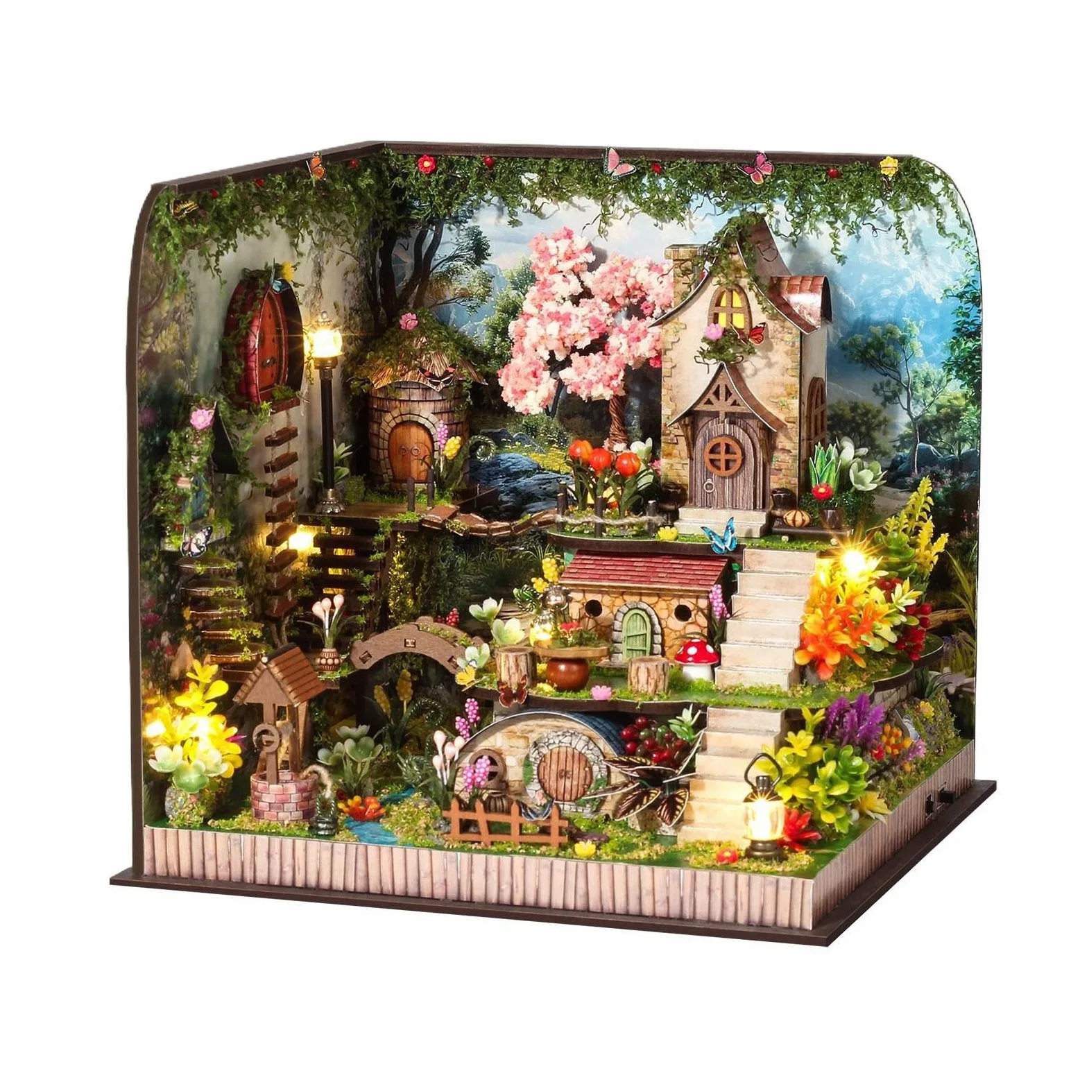Kit Minicasa Kit Creativo Per Decorare Il Tavolo E Creare Scenette Su | Decorazione Artigianale Fiorita Per Adulti E Ragazzi, Casa, Libreria, Camera, Esposizione Su Libreria, Feste