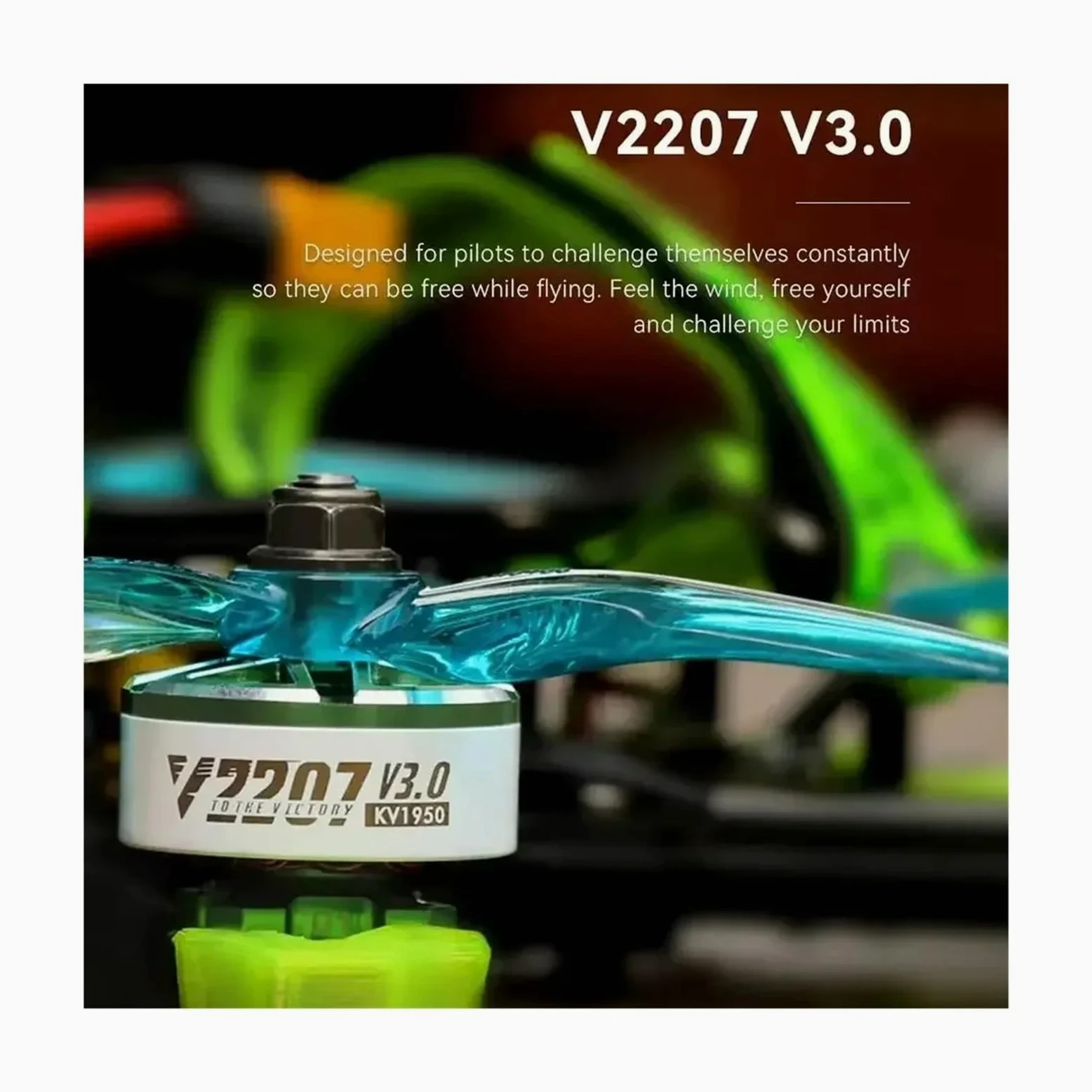 Motore Brushless V2207 V3.0 1750KV-2550KV per Drone FPV 5" 4-6S Corsa Freestyle