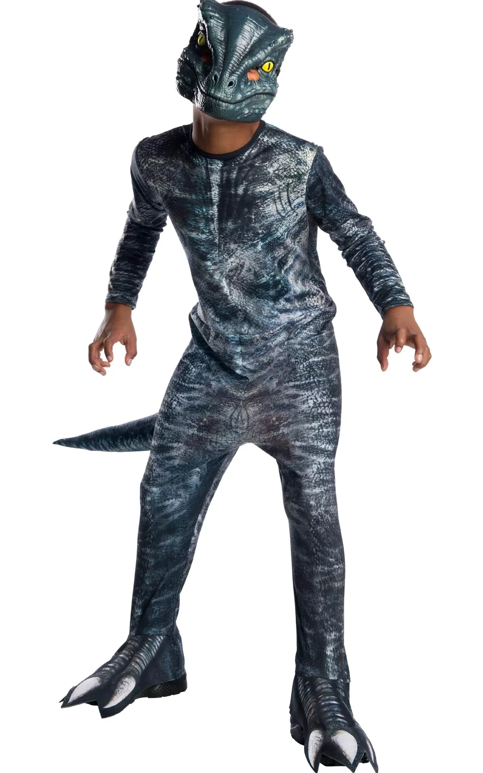 Rubies Costume Velociraptor Classic per bambini, Tuta, copristivali, coda e maschera, Oficial Jurassic World per Carnevale, Halloween, Natale e cumpleanno