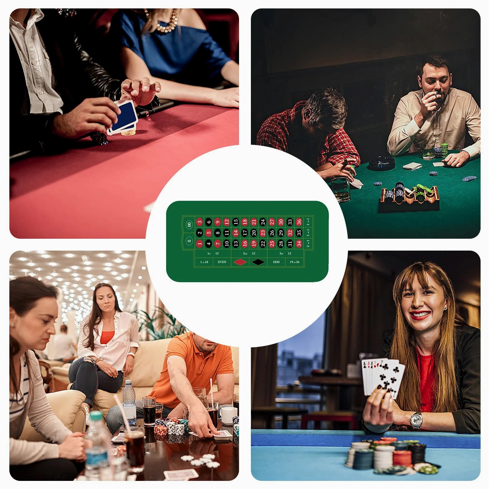 Piano del tavolo da poker, copertura del tavolo, grandi vassoi di | Poker - Tappetino da tavolo da poker antiscivolo, 120 x 60 cm, per feste, collezione di fon