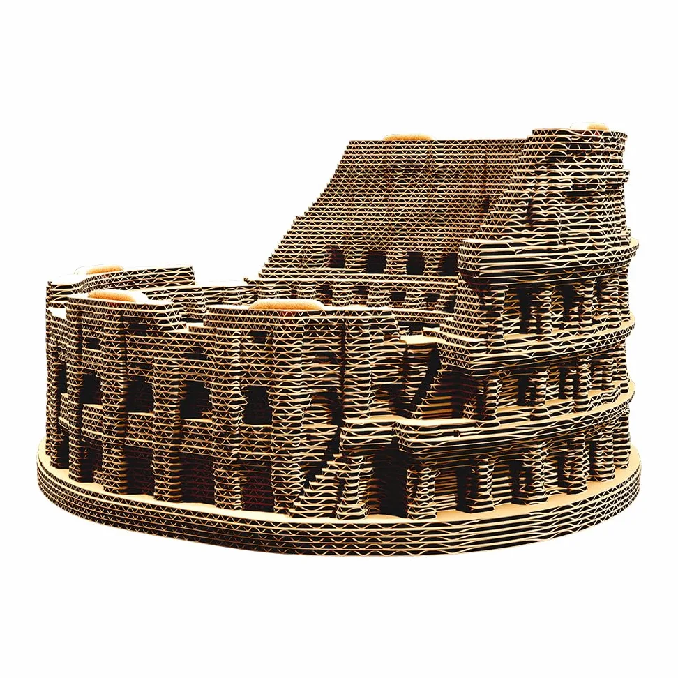 Colosseo di Roma Puzzle 3D in Cartone – Modellino da Costruire | 74 Pezzi, 15 × 15 × 9 cm – Kit Scultura Fai da Te da Dipingere, Materiali Riciclati, Ragazzi e Adulti, Idea Regalo