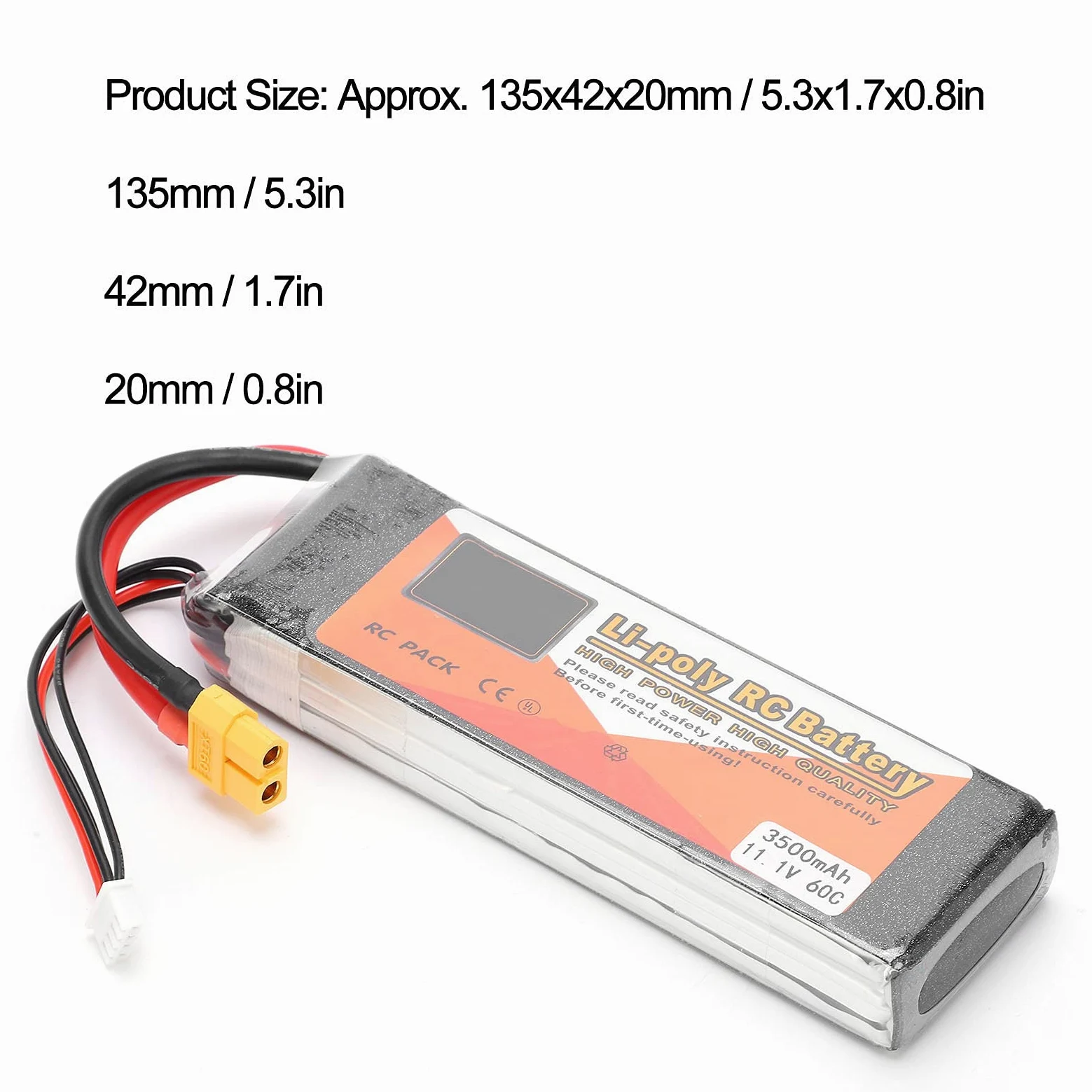 Batteria Lipo ad alta capacità di lunga durata 3500 mAh per droni in barca per auto da auto RC