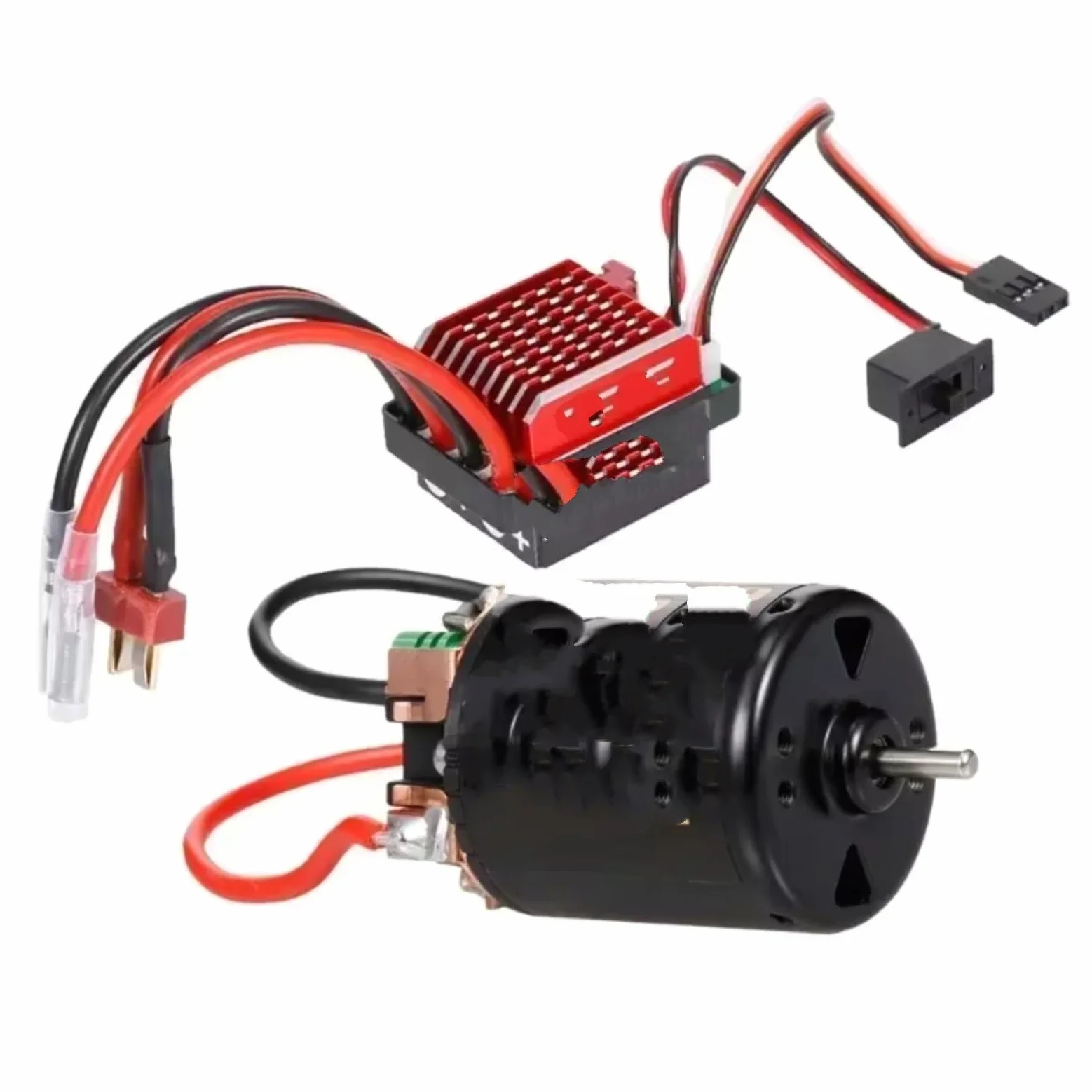 Esc Cingolata Rc Per TRX4 TRX Per TRX6 D90 Per HSP Per Redcat 1/10 60A ESC Spazzolato 540 Motore A Spazzole 35T 45T 55T Auto RC 4WD Camion Monster Crawler(35T)
