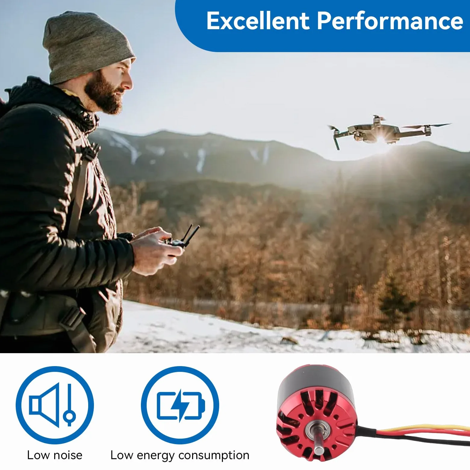 Motore Brushless, Motore Brushless Sensorless C4250 Outrunner con Elica Motore Elettrico RC Motore ad Ala Fissa per Aeromodellismo Scooter Elettrico