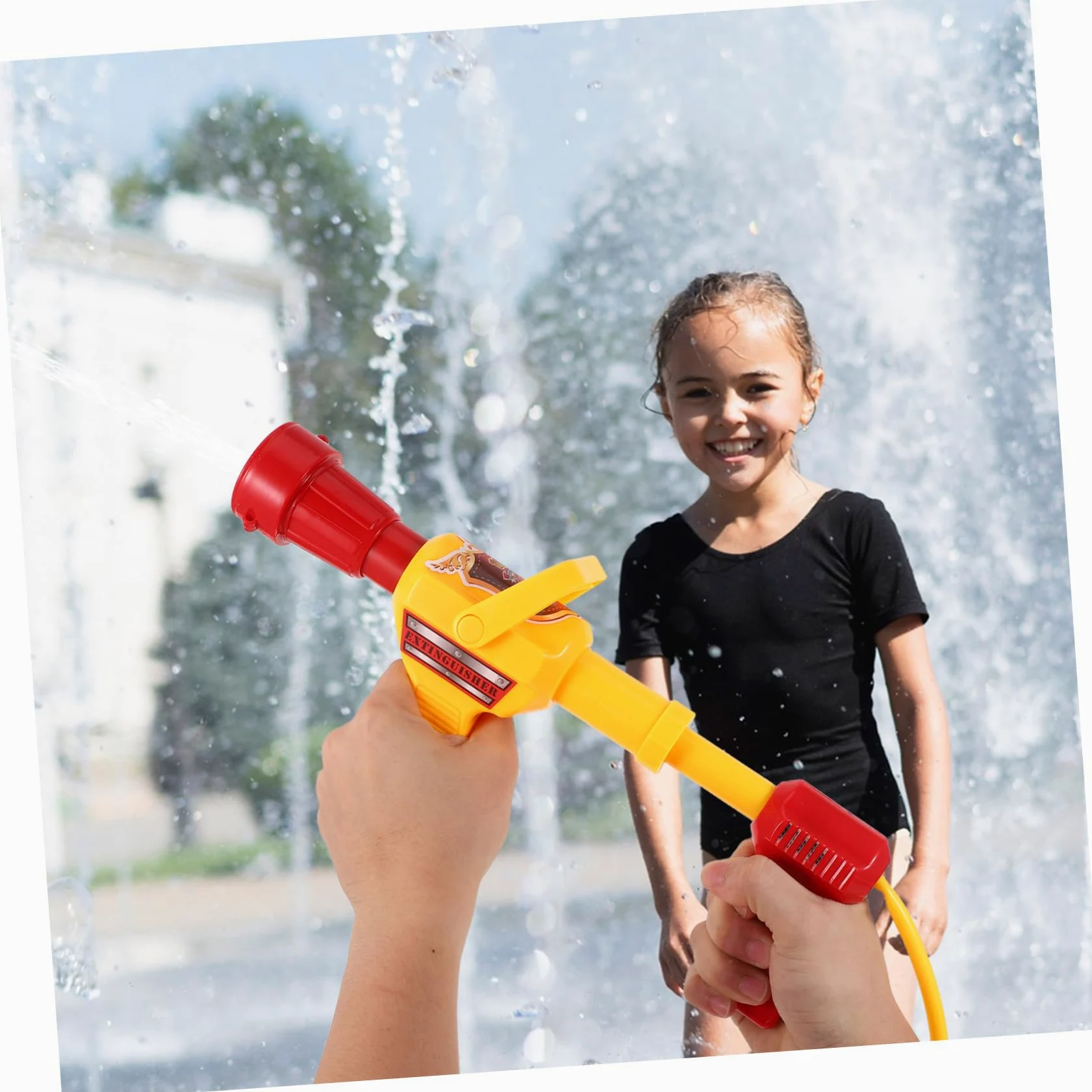 Pistola ad Acqua Zaino Antincendio Rosso per Bambini | Backpack Water Shooter, Kids Water Shooter Toy, Vacanze Estive, Plastico Leggero per Giardino e Piscina