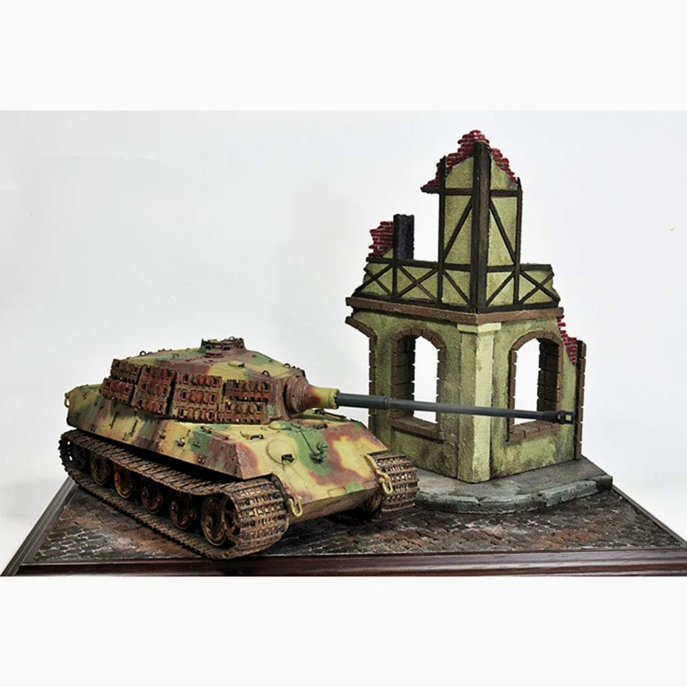 CravoFlow Edificio Rovine Scala 1:35 Diorama Wargame | legno e schiuma, per modellisti, paesaggio