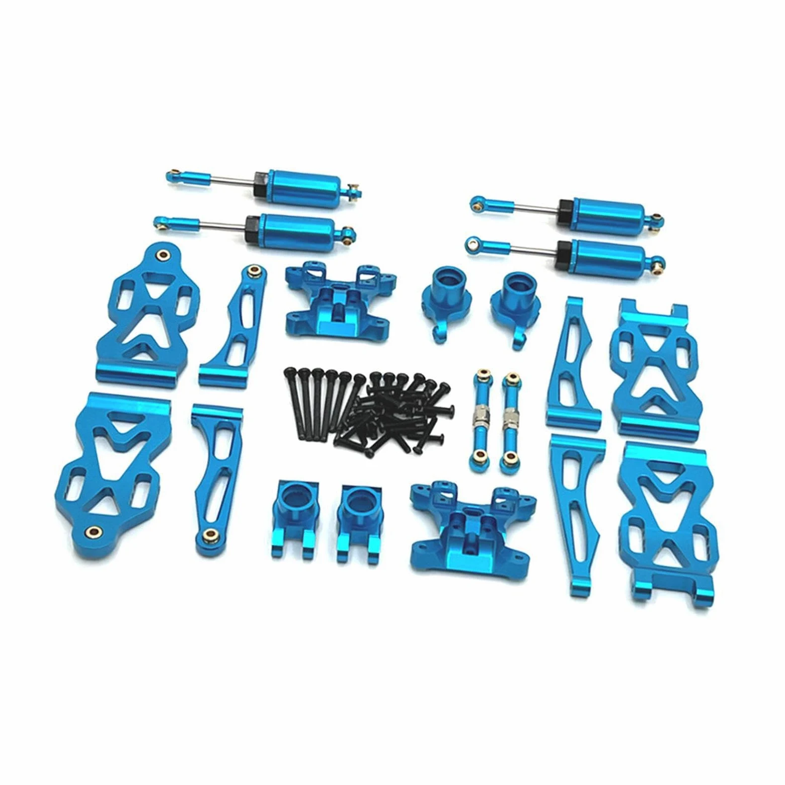 Set di pezzi di ricambio per auto RC in metallo, eccezionale, garantisce compatibilità con un'ampia gamma di modelli RC, accessori di aggiornamento, Blu
