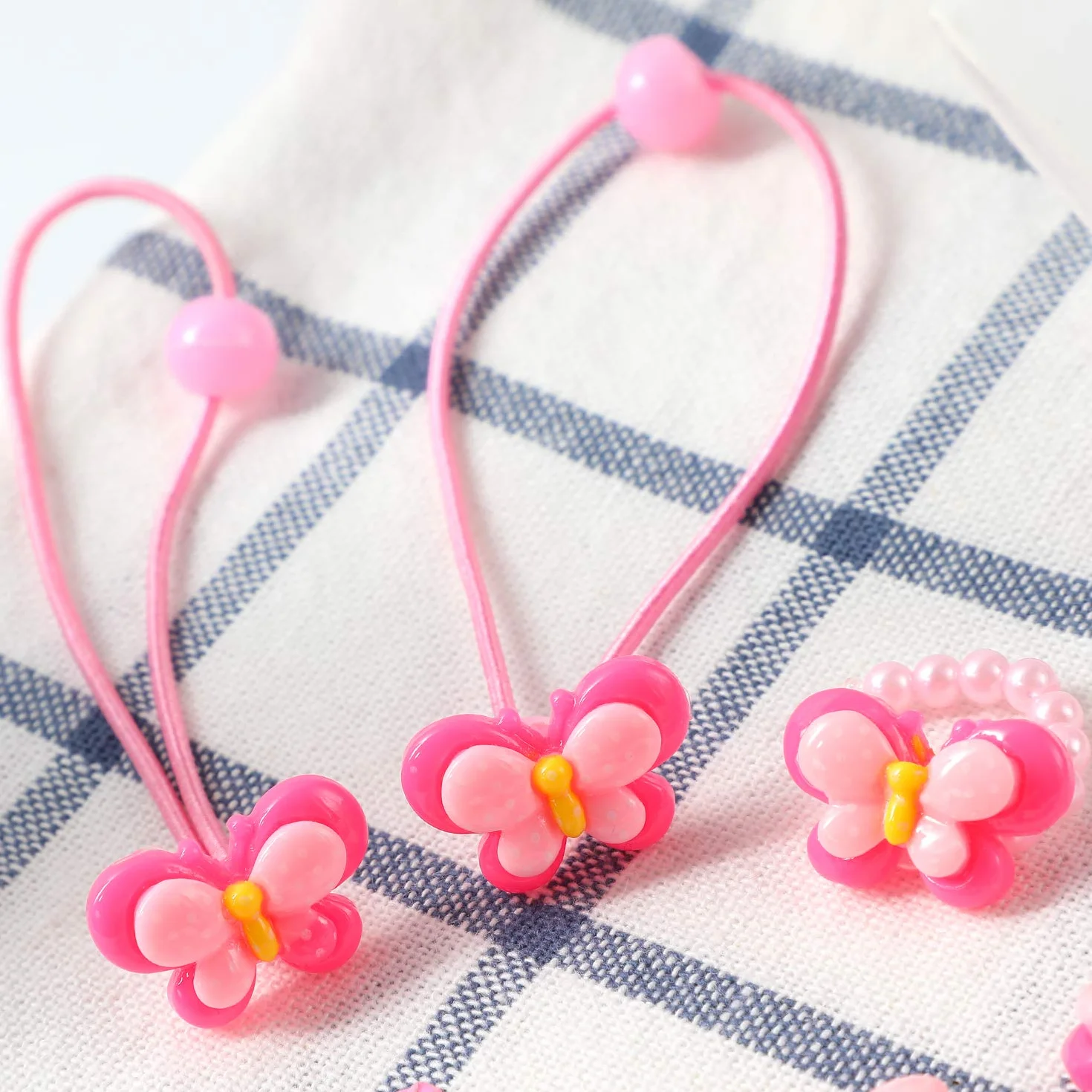Hifot Gioielli per Bambini Ragazzine Collana Braccialetto Squillare Orecchini a Clip Forcine per Capelli