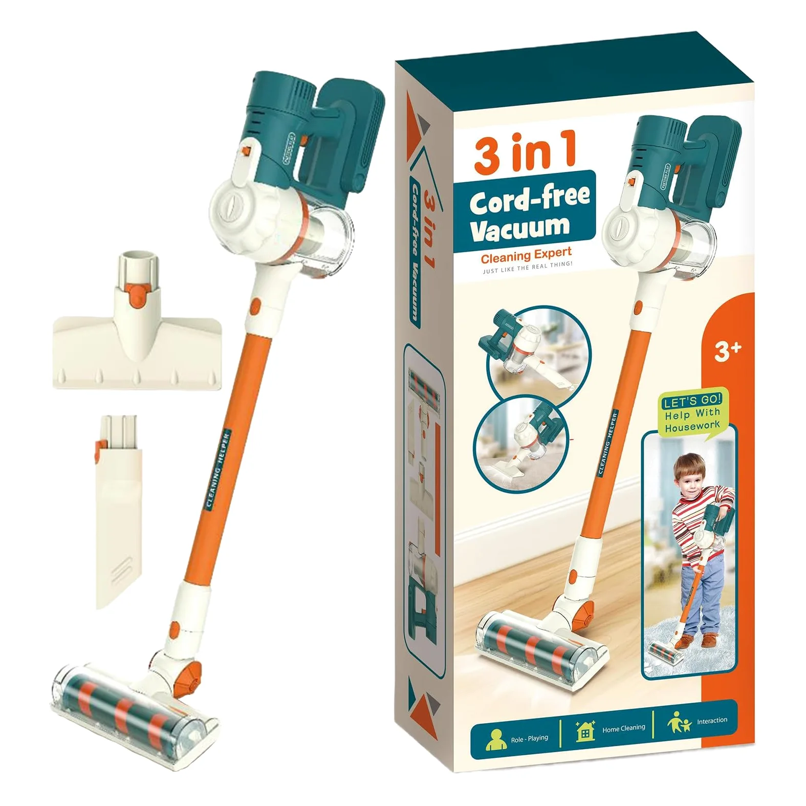 Pulitore sottovuoto giocattoli per bambini - Set di giocattoli per | aspirapolvere, di ruolo interattivo Appliance | Giocattoli di pulizia a batteria per bambini Sviluppo dei bambini,