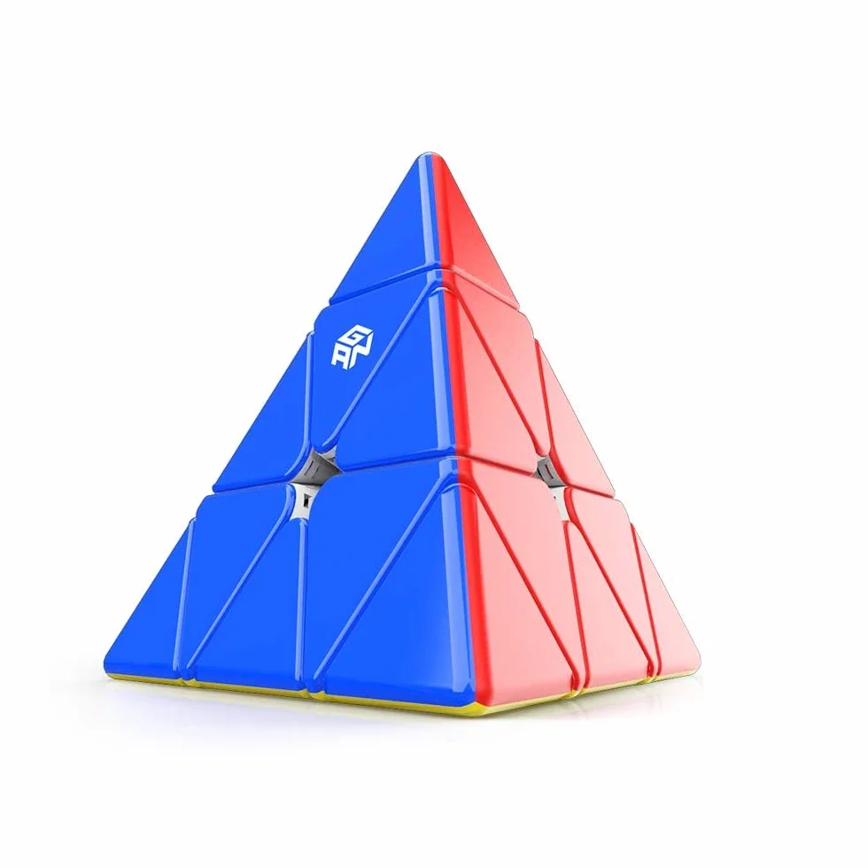 Gan Pyraminx Cubo Magnetico Professionale Cubo di Velocità Strani, Speed Cube con 36 Magneti all'Interno, Peso Leggero di 64g, Superficie in Materiale UV, Resistente ai Graffi e Più Durevole