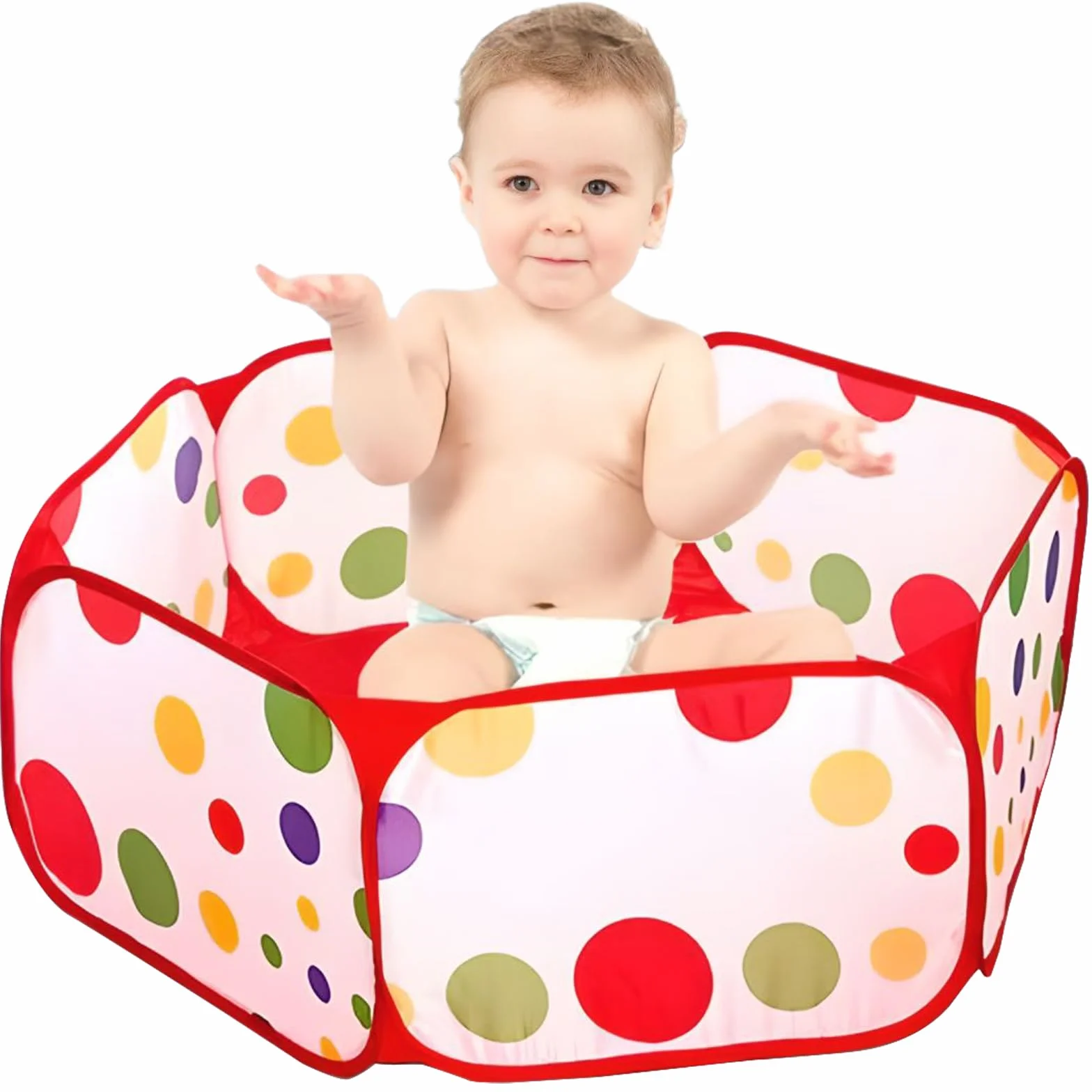 1.2m Tenda Piscina di Palline per Bambini con Cerniera Rossa Deposito di Borsa