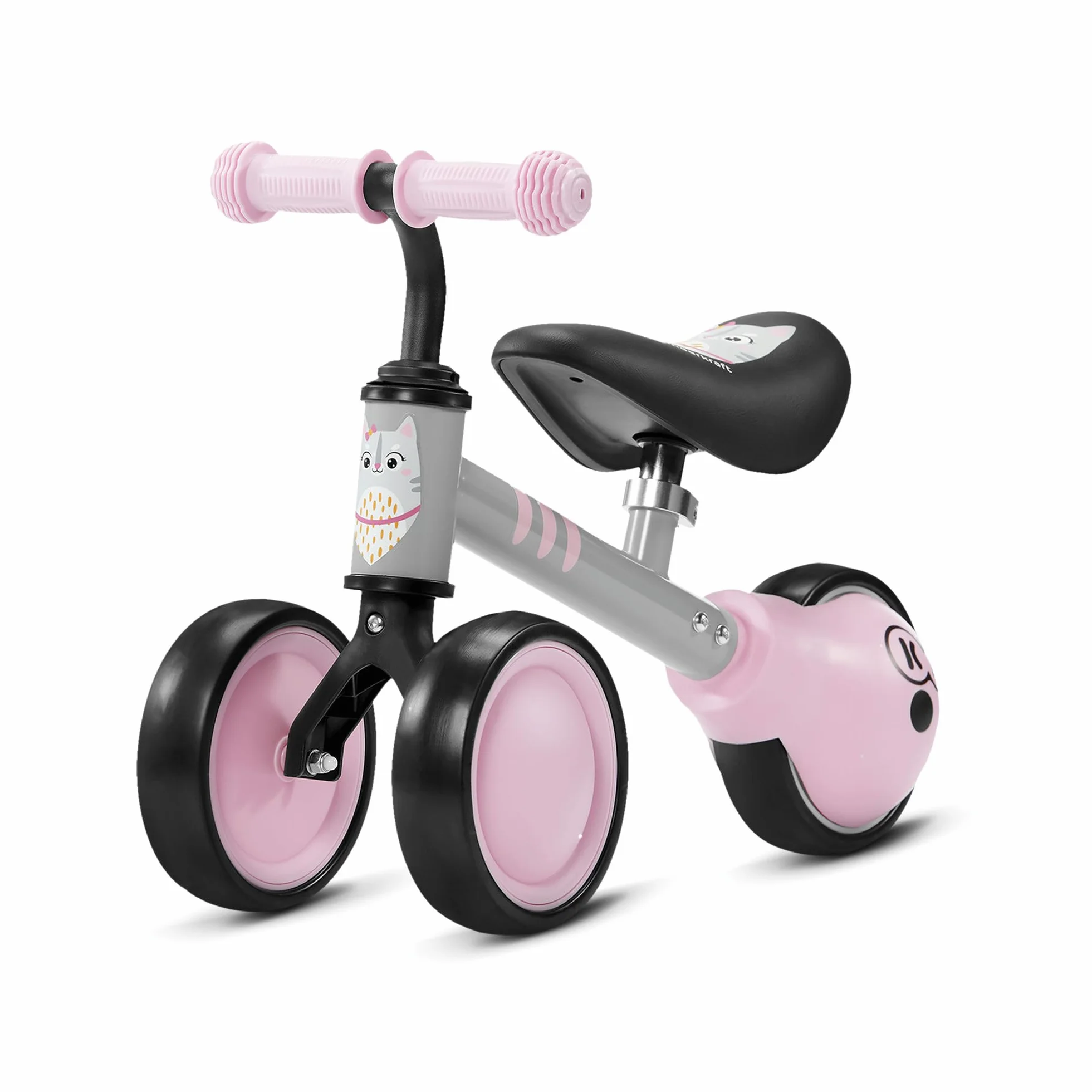 Kinderkraft Bici senza Pedali CUTIE, Bicicletta in Metallo, Sella Regolabile, Leggero Triciclo, da 1 Anno, Rosa