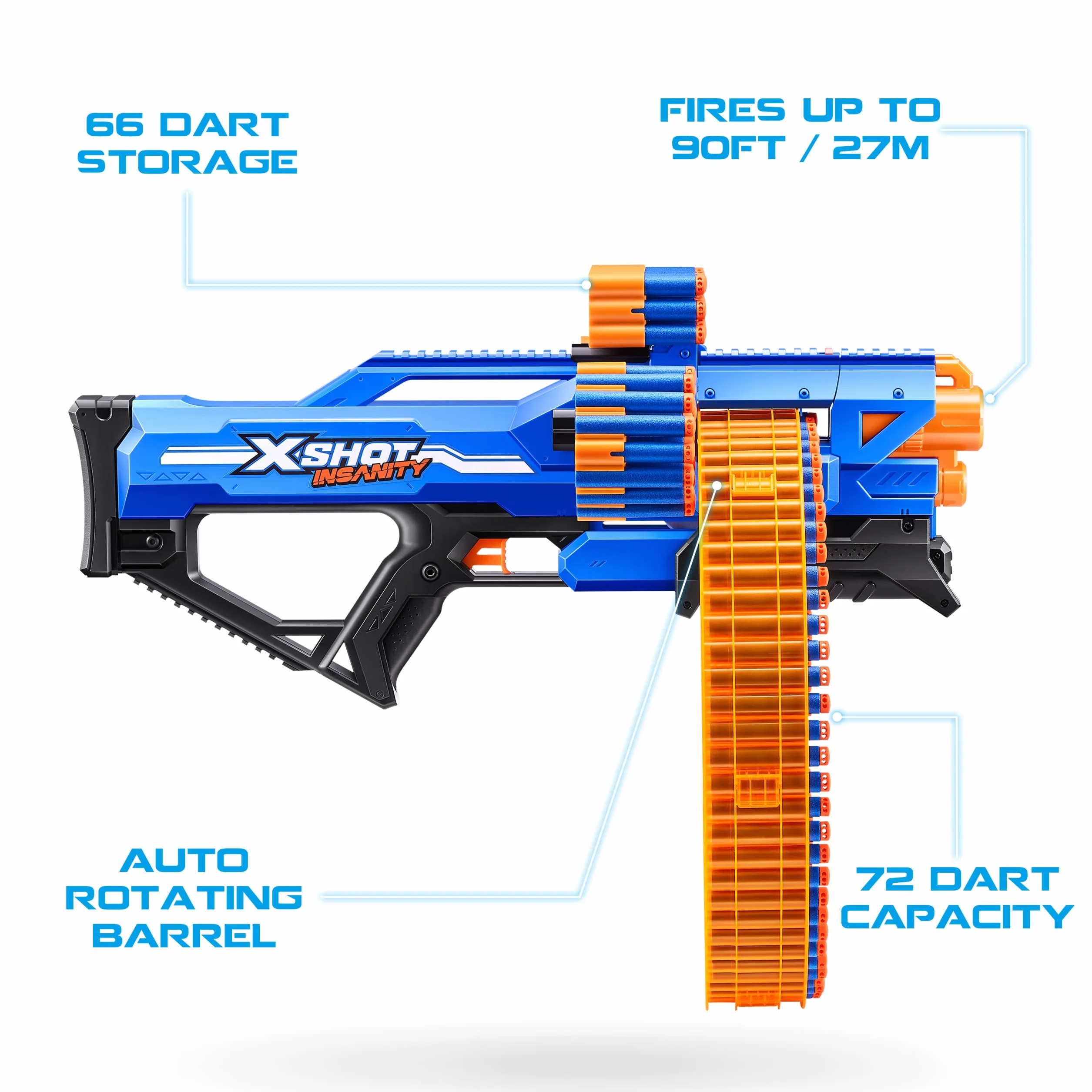 Zuru XSHOT Insanity Mega Barrel 72 freccette