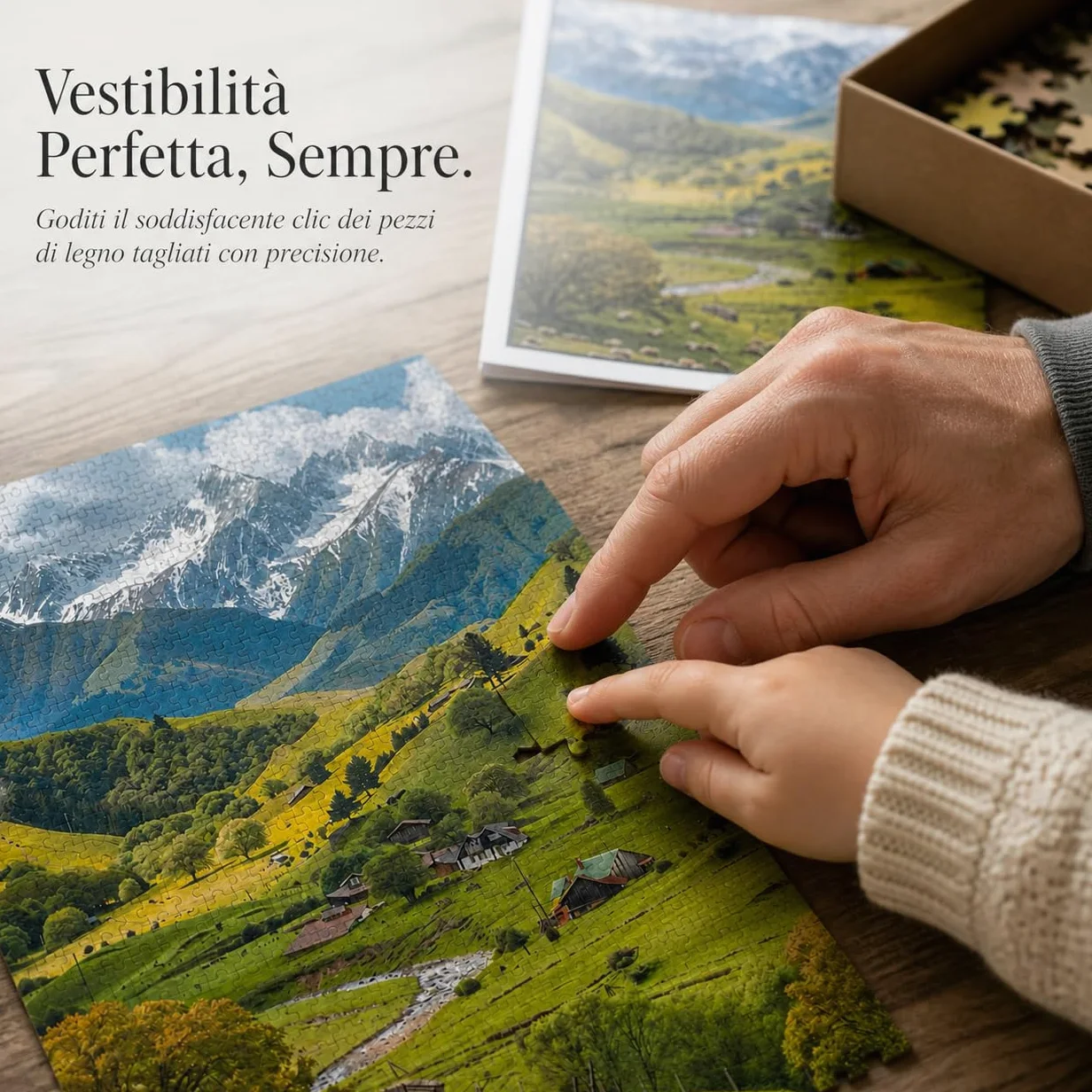Puzzle di Legno Paesaggio, style to 1, 500 | Superficie liscia, Puzzle da collezione, Per attività manuale, Per decoratori casa