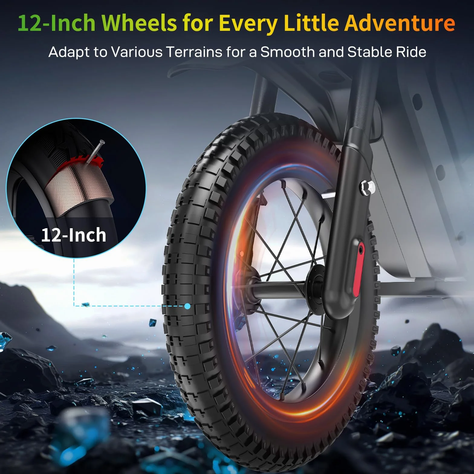 EVERCROSS EV05M Motocicletta Elettrica per Bambini, E-Moto da 150 W, Modalità Velocità 8/16 km/h e Motocicletta Elettrica a Lungo Raggio da 15 km, Moto Cross da 12'' per Bambini