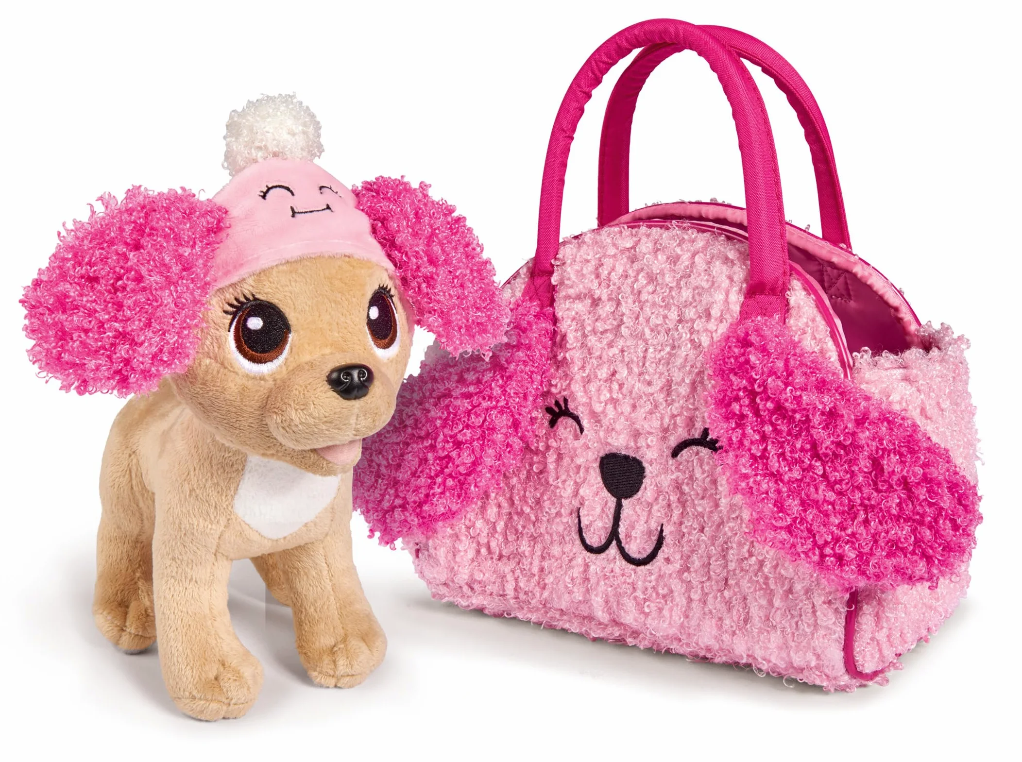 Simba - Chi Chi Love Fluffy Friend, 105893510C21, +3 anni, borsetta e cuffietta rosa coordinate