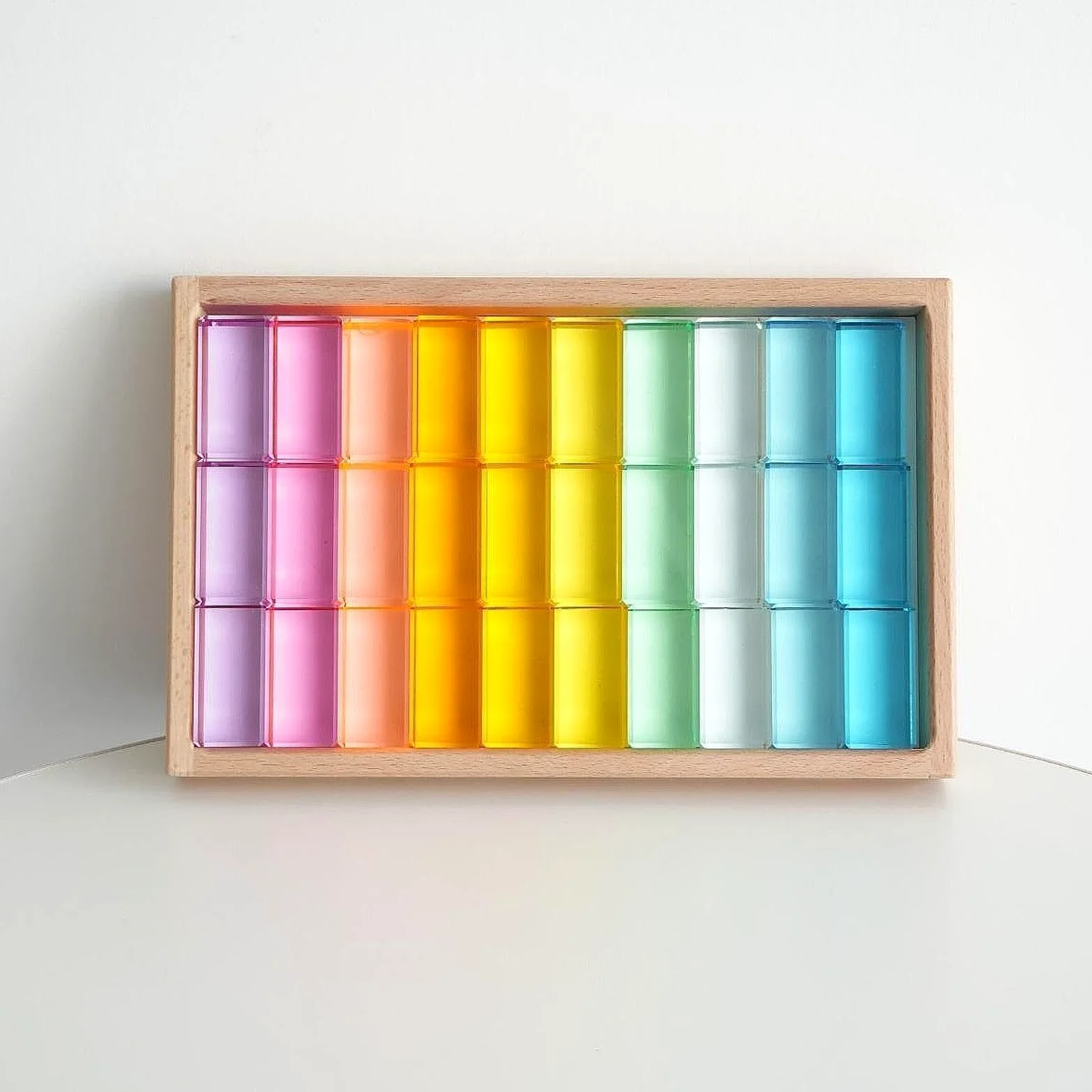 Set di Gioco di Impilamento di Cubi Colorati - Giocattolo Educativo per Bambini, Come immagine, 30 pezzi