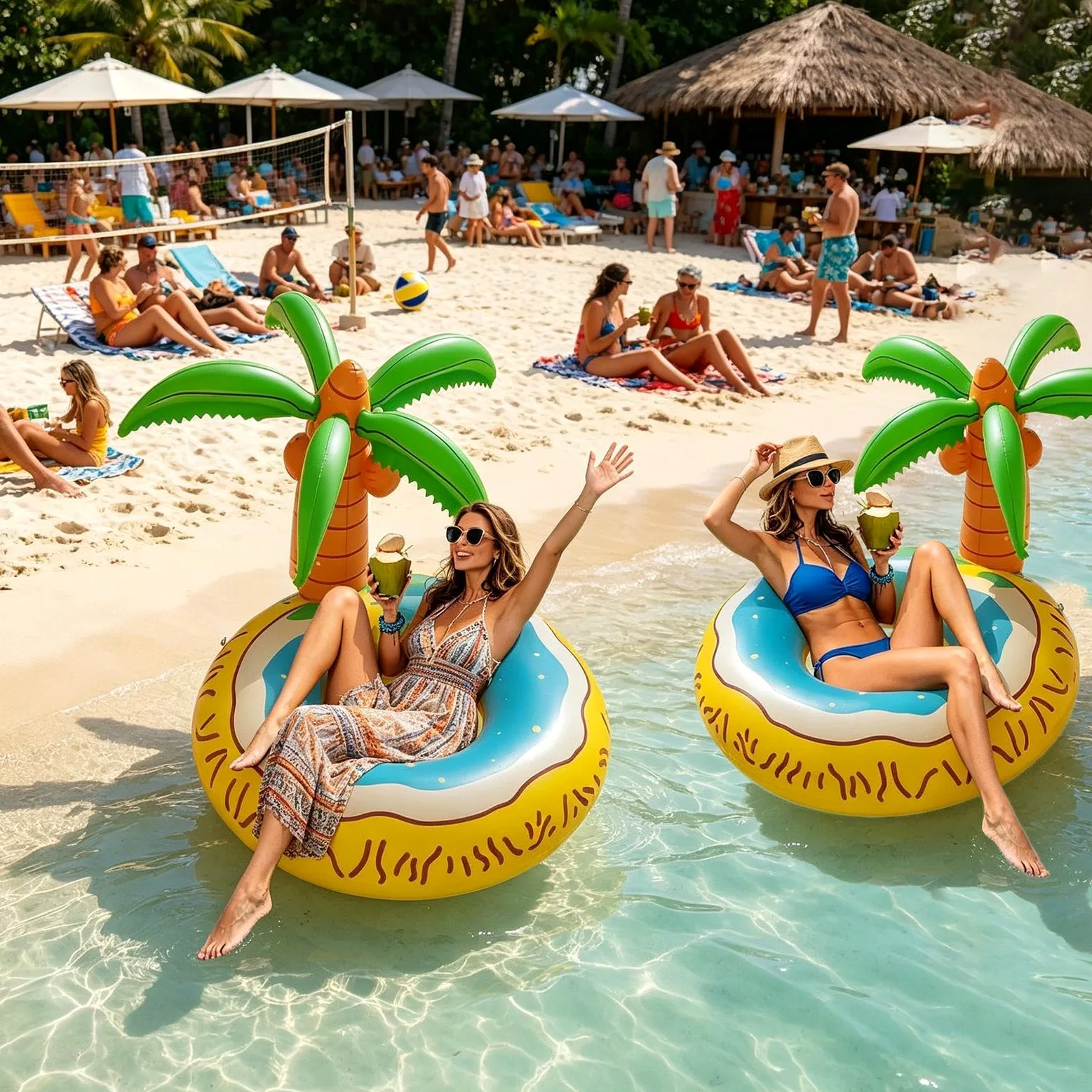 Ciambelle Gonfiabili Divertenti per Adulti Sedia Gonfiabile Galleggiante A | Galleggianti Robusti per Adulti per Lago Fiume Spiaggia Festa Abbronzatura