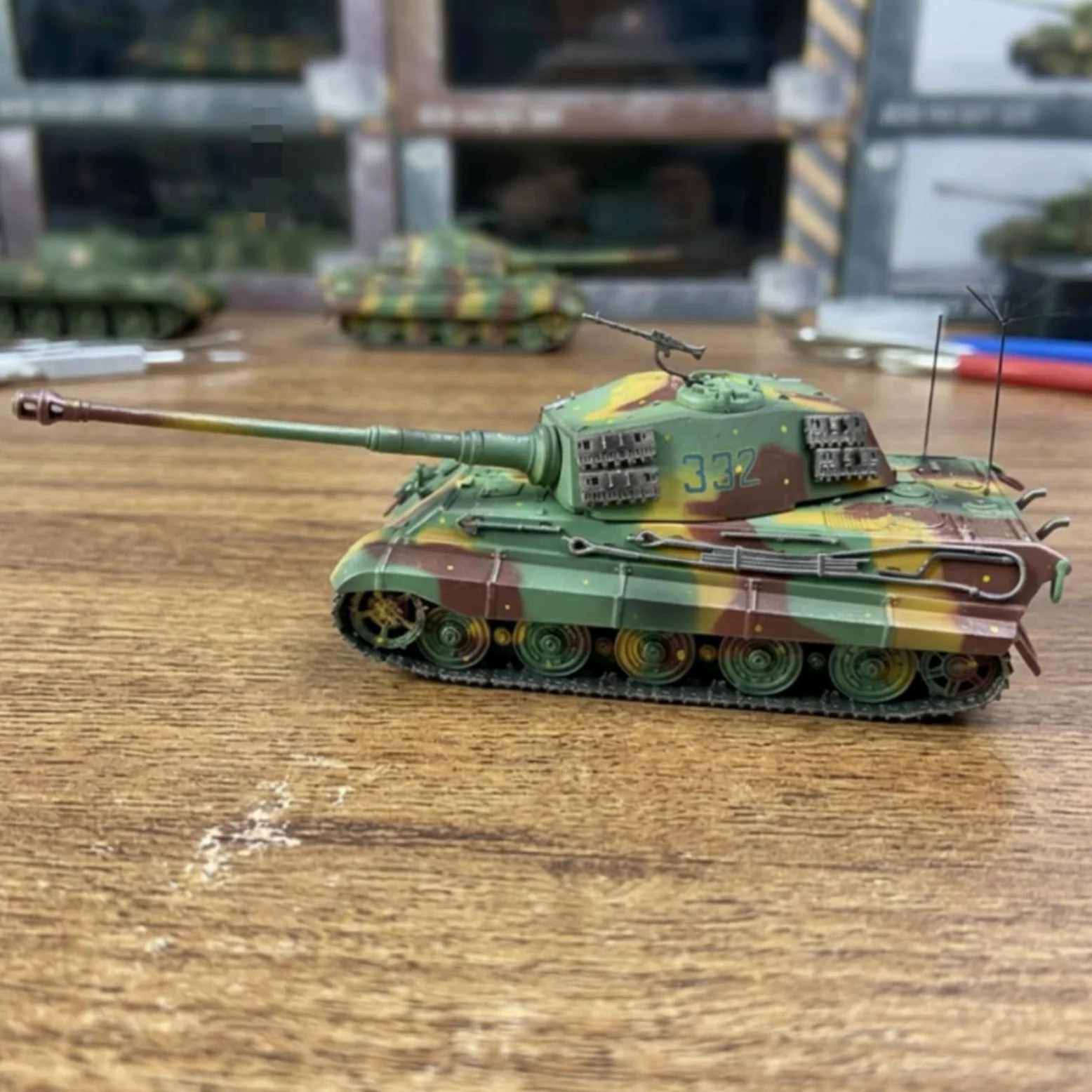 Alloy Vehicle Carro Armato Modello in 1/72 Veicolo Miniatura Storica Lega Peso Circa120g Torretta Girevole Canna, style to 2